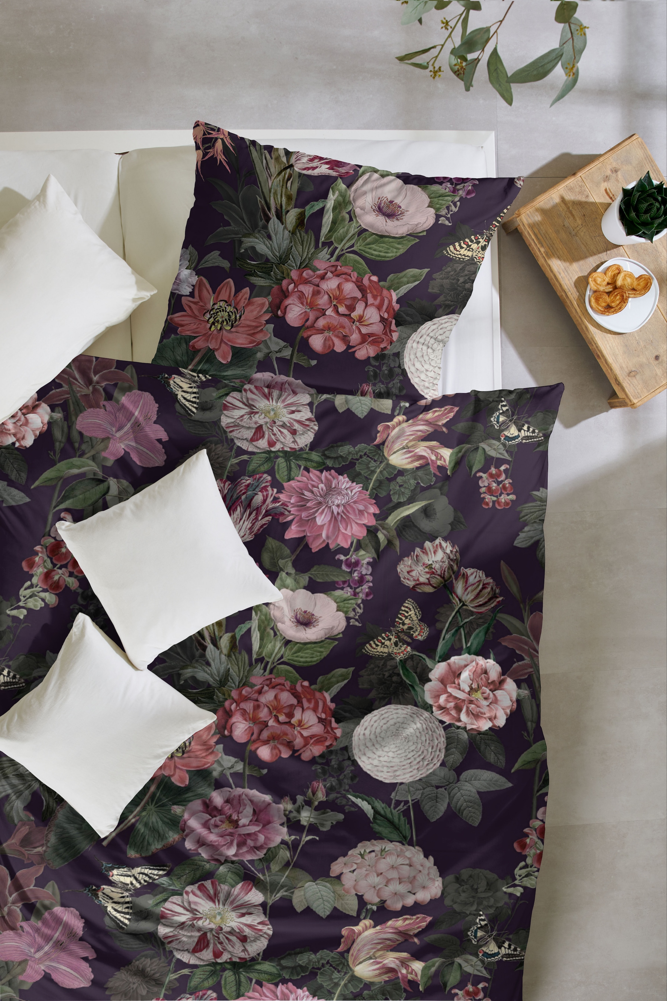 Primera Bettwäsche »Mako-Satin Bettwäsche "Blümerant"«, Mit grossen Blumen