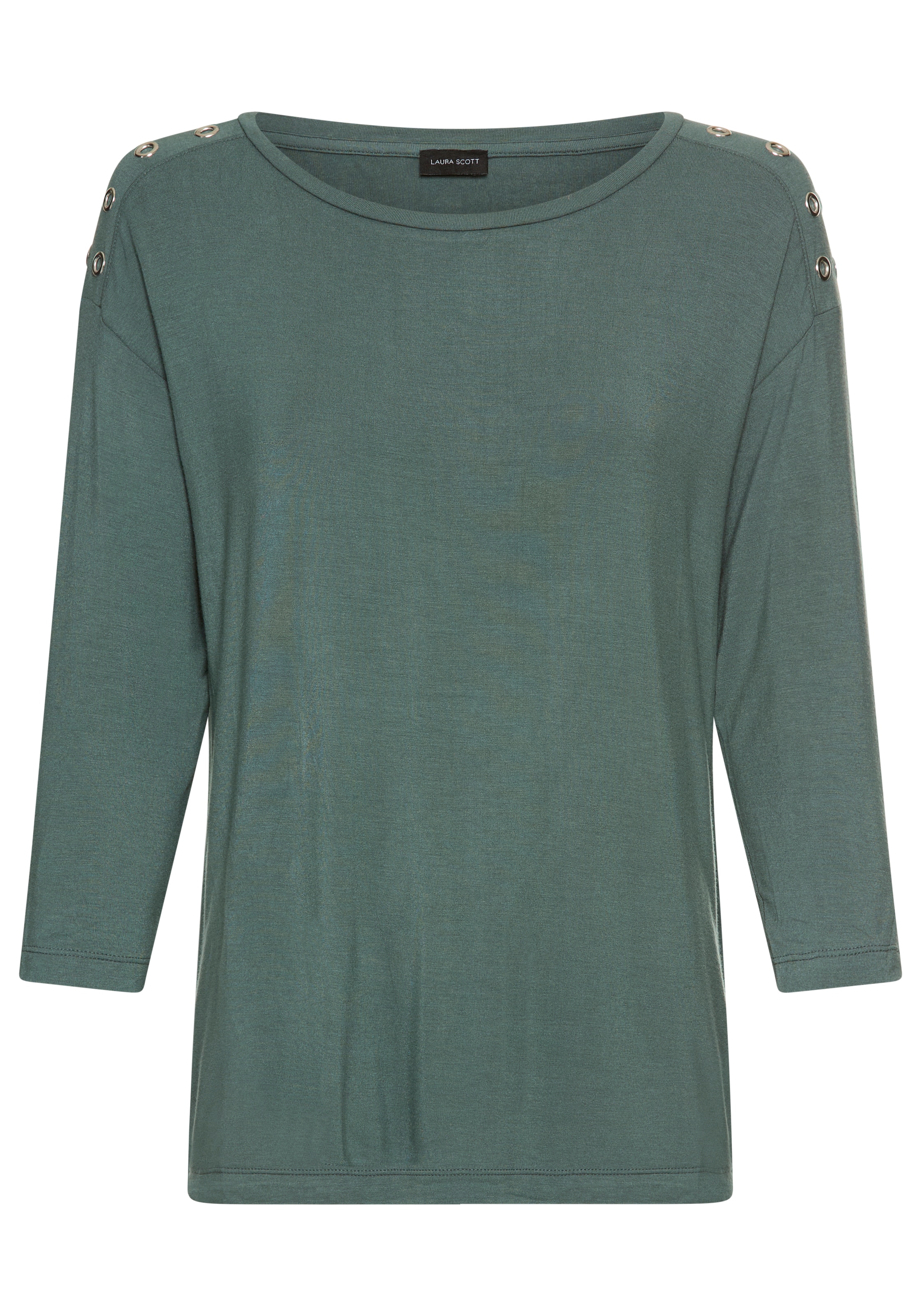 Laura Scott 3/4-Arm-Shirt, mit Metall-Ösen auf der Schulter - NEUE KOLLEKTION
