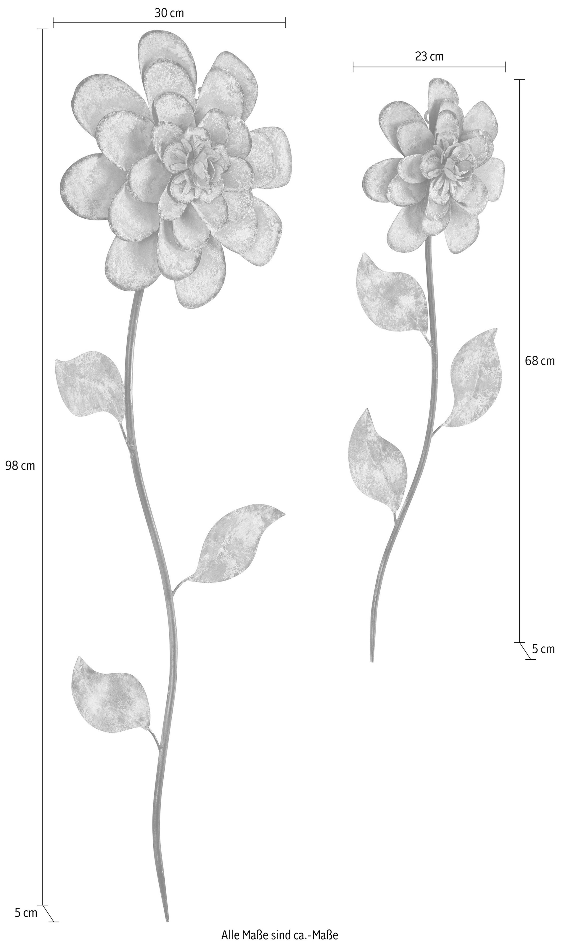 Home affaire Wanddekoobjekt »Blumen«, Wanddeko, aus bestellen Metall online Jelmoli-Versand 