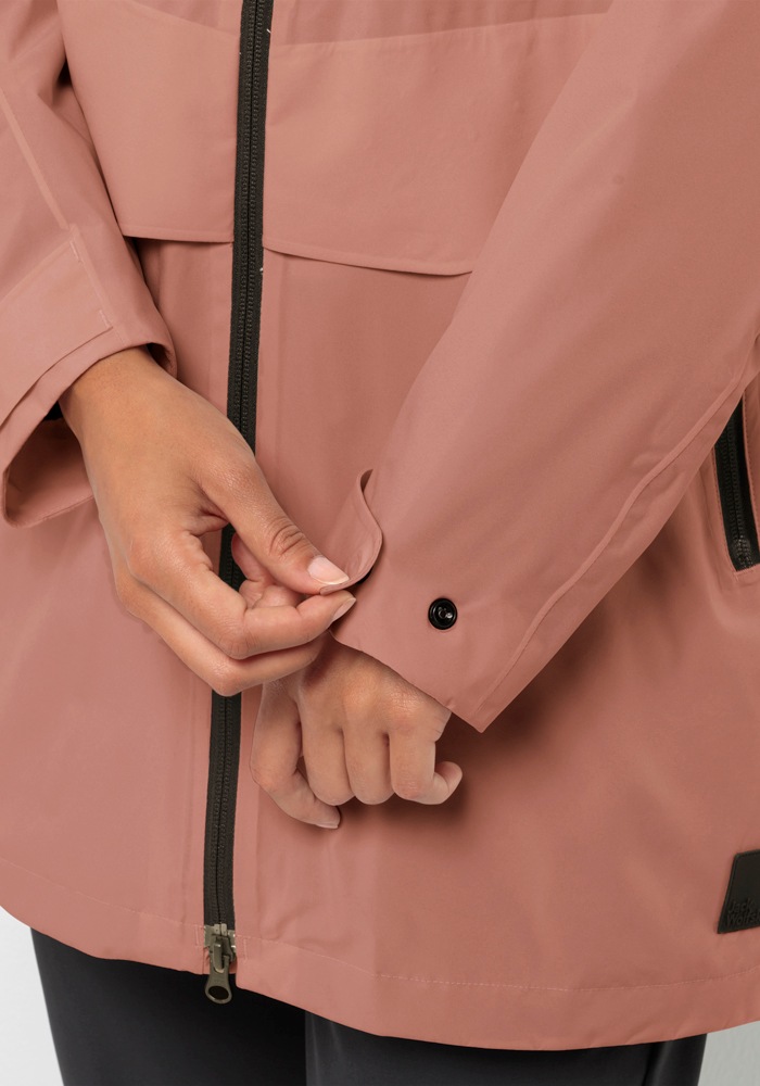Jack Wolfskin Funktionsjacke »MAINKAI LONG JKT W«, mit Kapuze