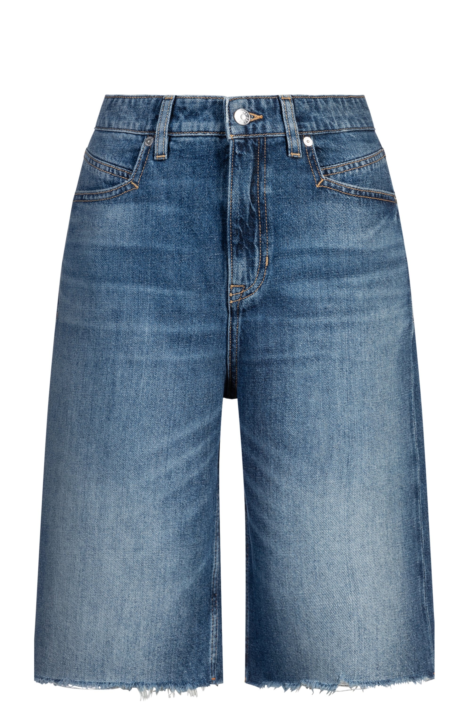 BOSS ORANGE Shorts »DENIM JORTS Premium Damenmode« mit Logostickerei hinten