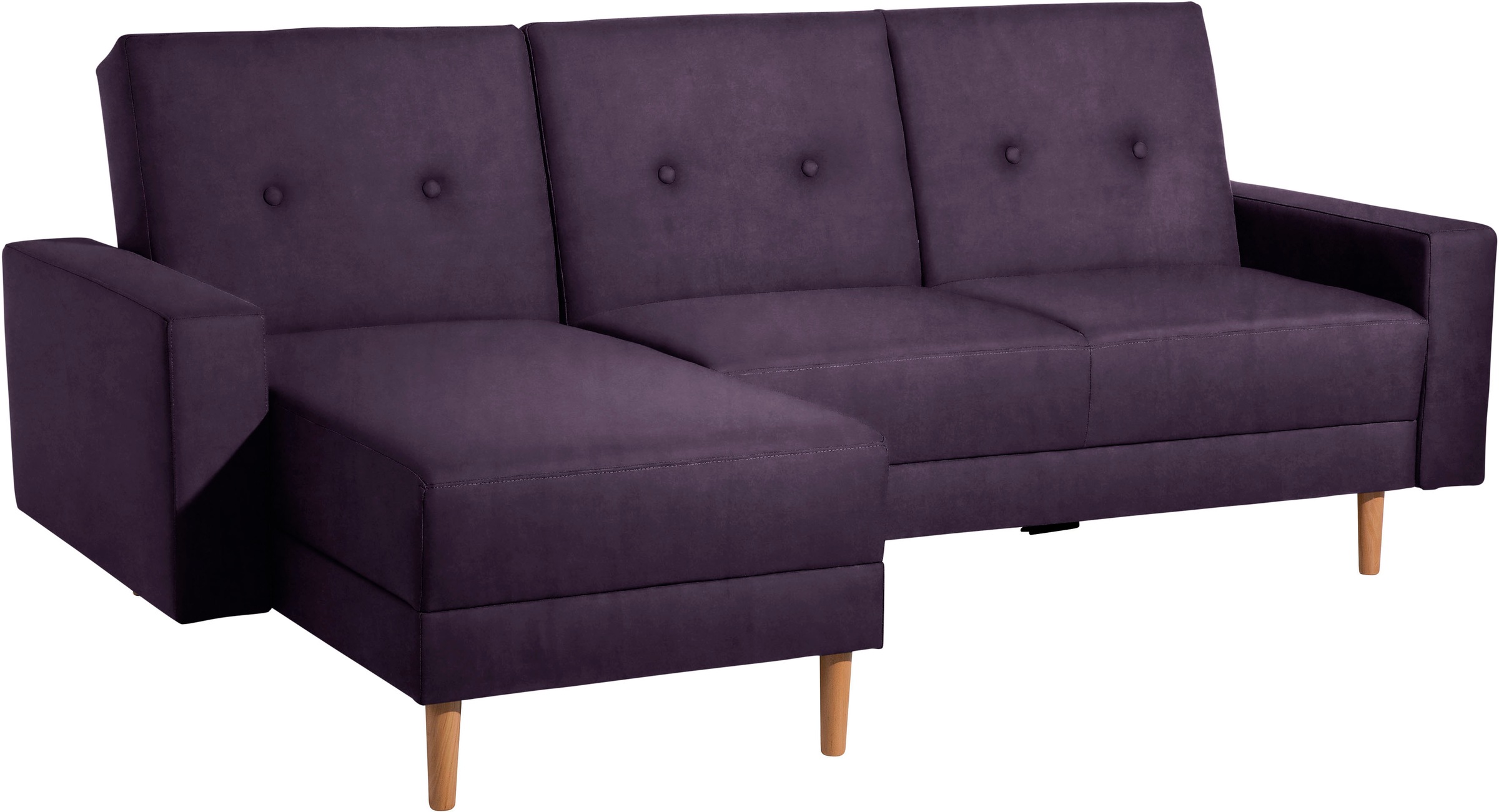 Max Winzer® Ecksofa »Just Chill«, Schlafsofa mit Recamiere, Rückenverstellung, inklusive Stauraumhocker