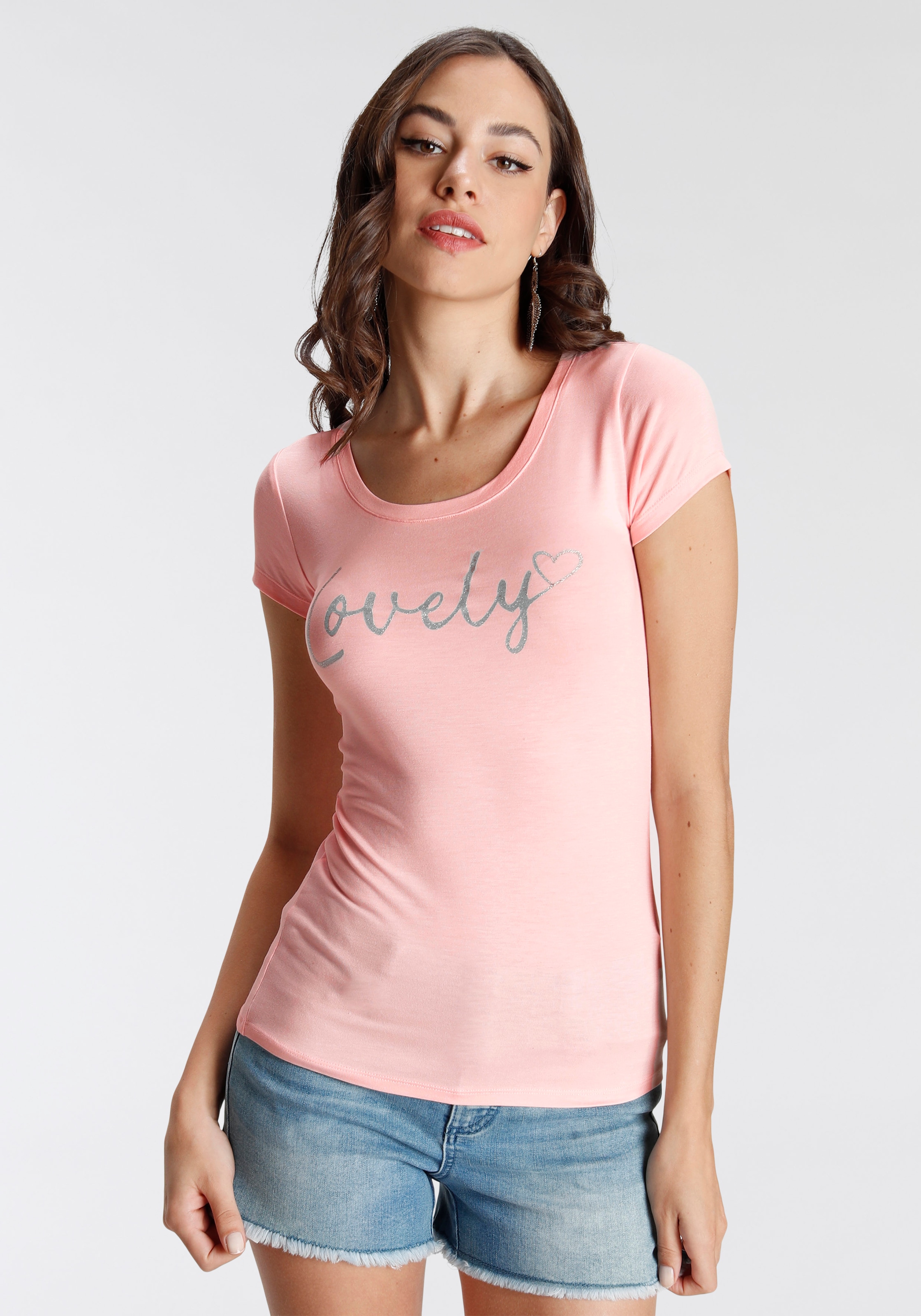 Melrose T-Shirt, mit Glitzerdruck online shoppen bei Jelmoli-Versand Schweiz