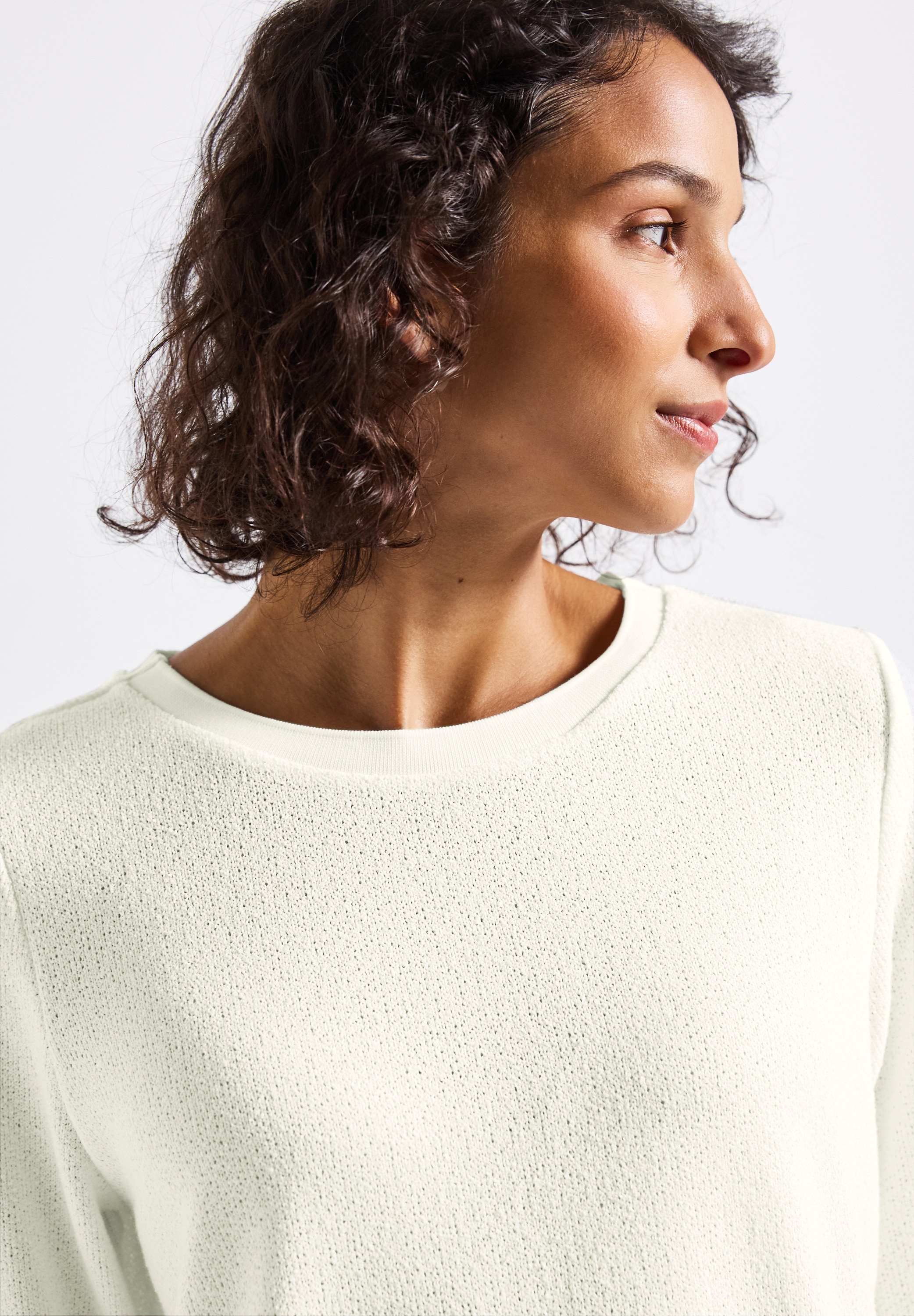 STREET ONE 3/4-Arm-Shirt, in Strick-Look Qualität