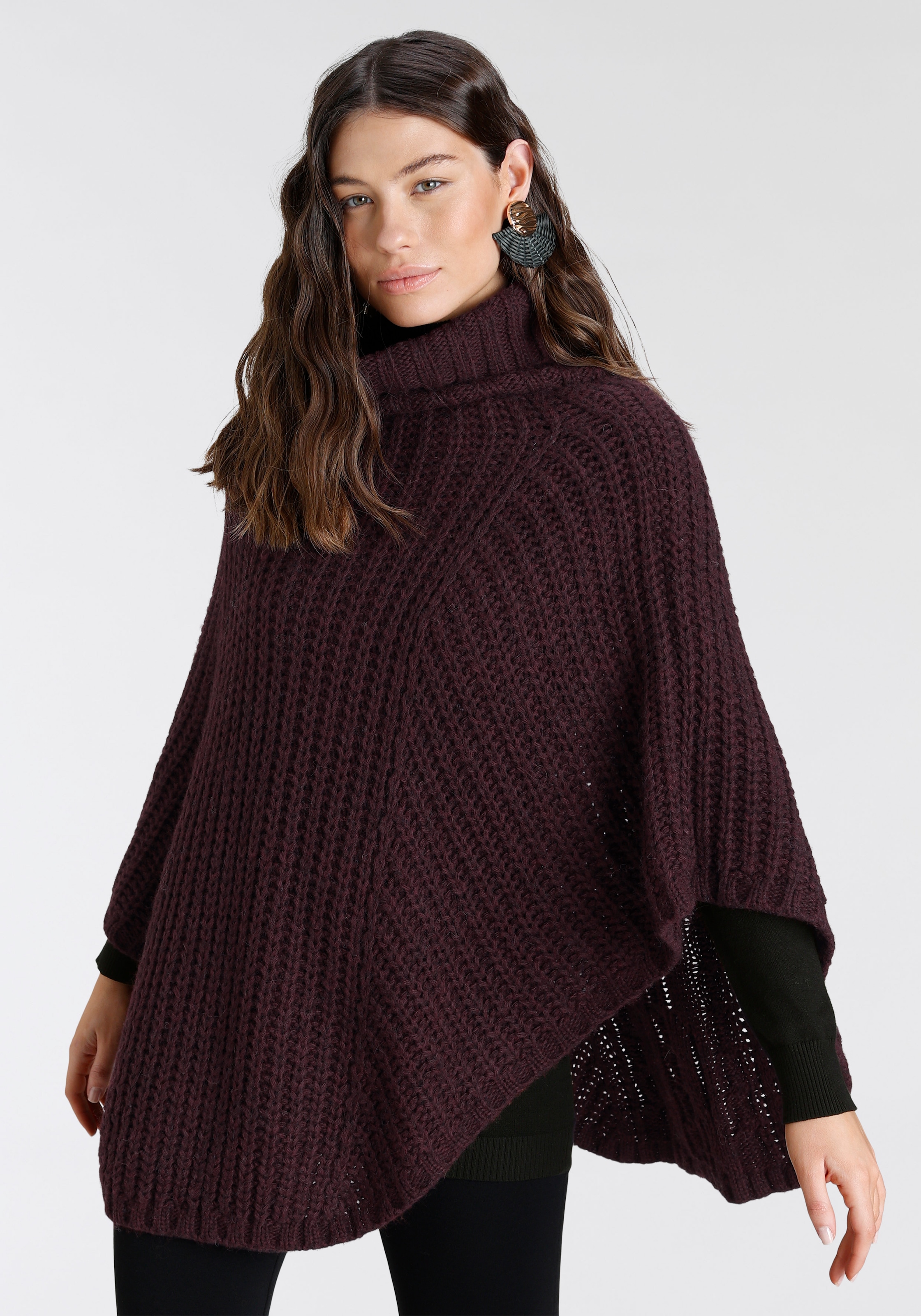 Laura Scott XXL-Schal, Strickponcho