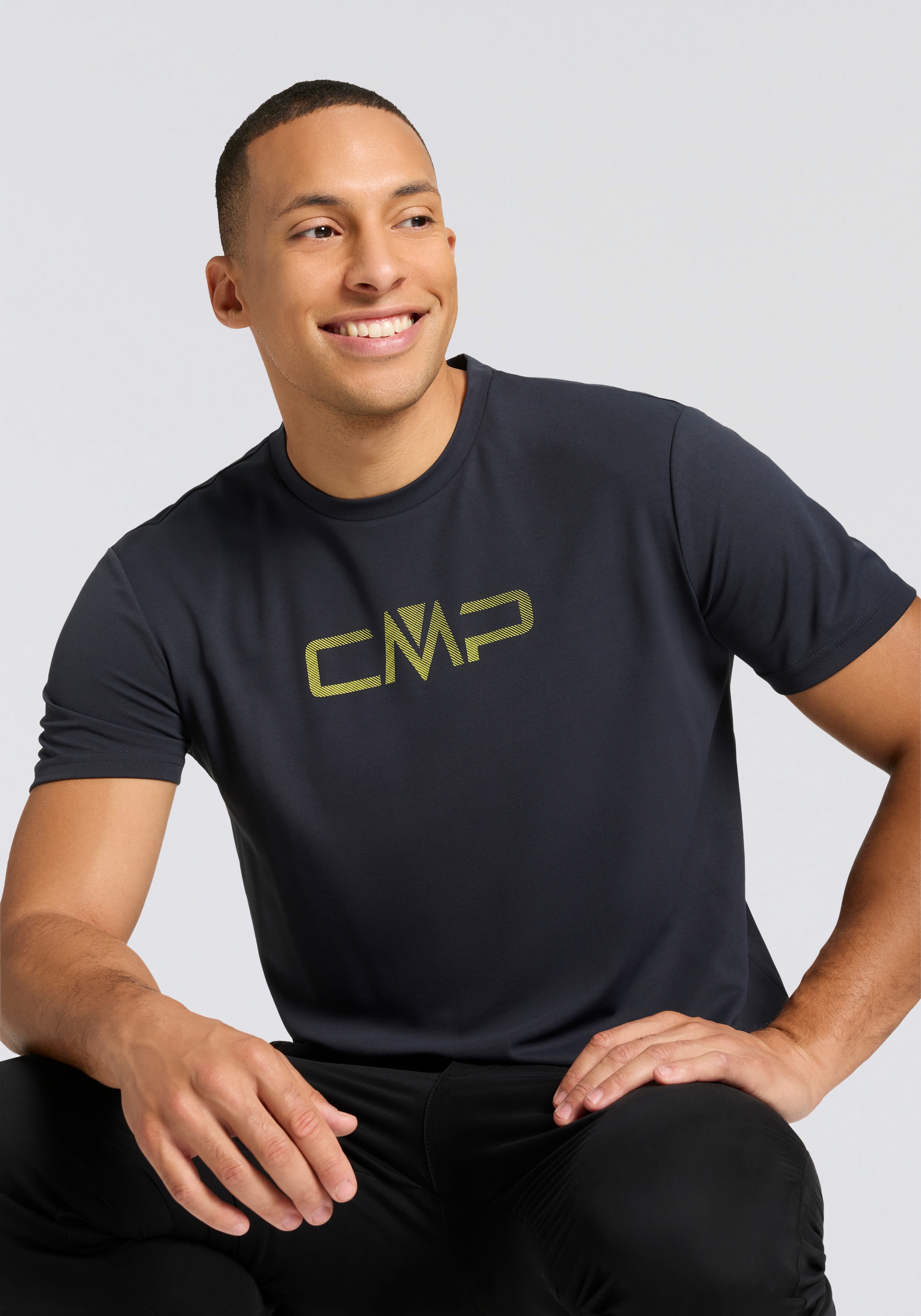 Cmp Antracite Funktionsshirt "Man Co T-Shirt" Atmungsaktiv, Mit Rundhalsausschnitt, Schnell Trocknend