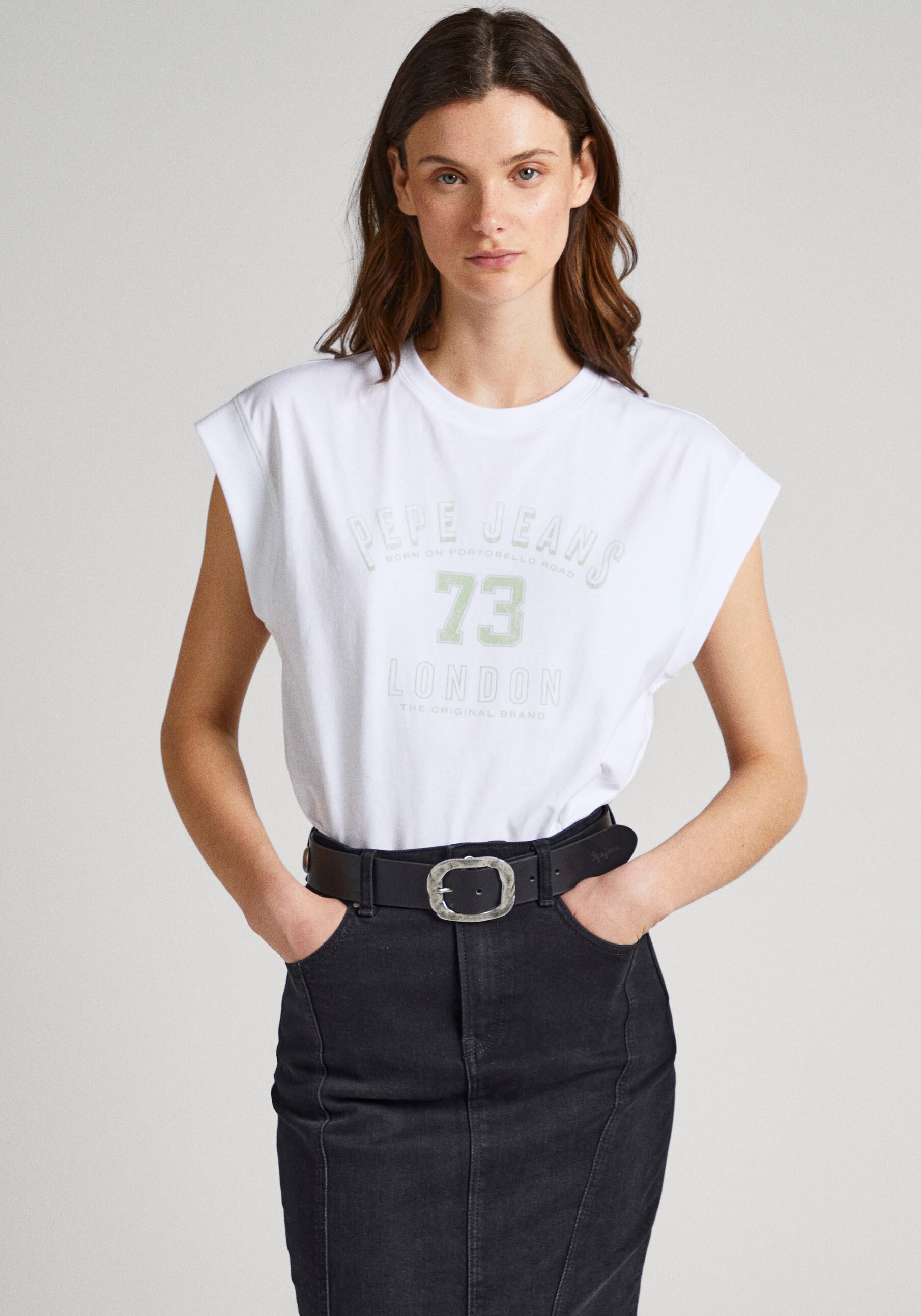 bestellen Jelmoli-Versand Print-Shirt Schweiz bei Pepe »AMBER« online Jeans