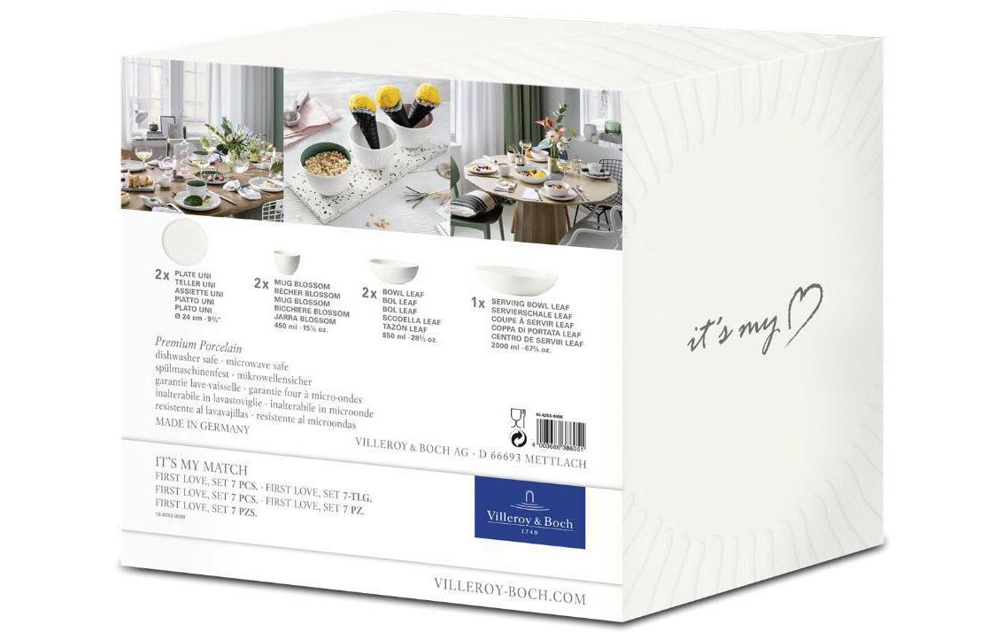 Villeroy & Boch Kombiservice »Its my match First Love Weiss, Set, 7-teilig«, (Set, 7 tlg.)