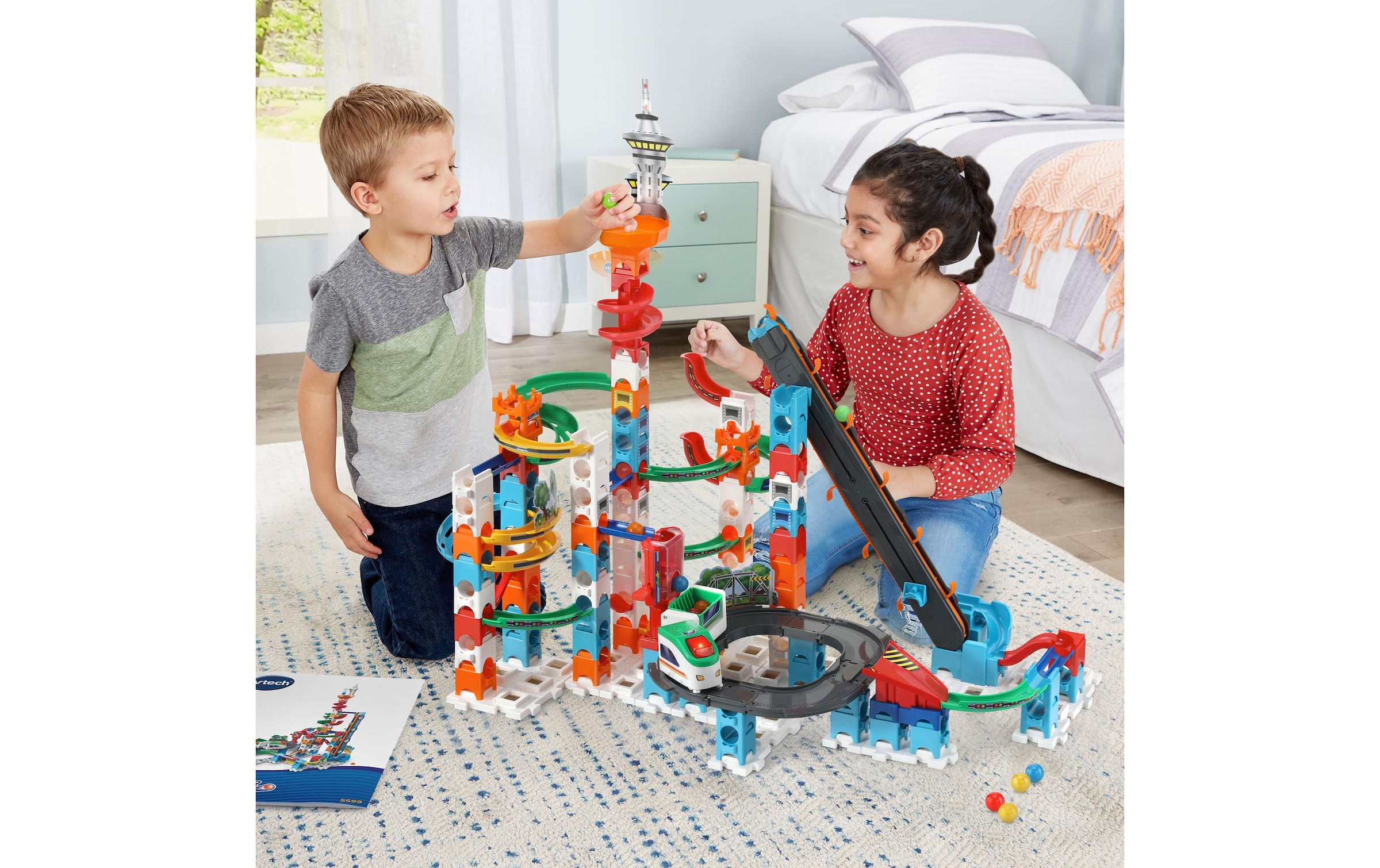Vtech® Lernspielzeug »Marble Rush Super Sky Tower Set XL300E -DE-«, (143 St.)