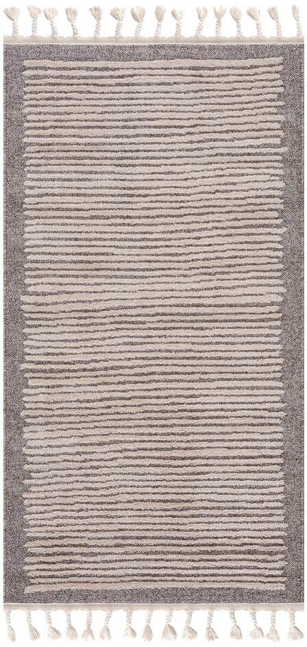 Carpet City Teppich »Art 2231«, rechteckig, 7 mm Höhe, Läufer, Kurzflor, mit Kettfäden, Streifen-Muster