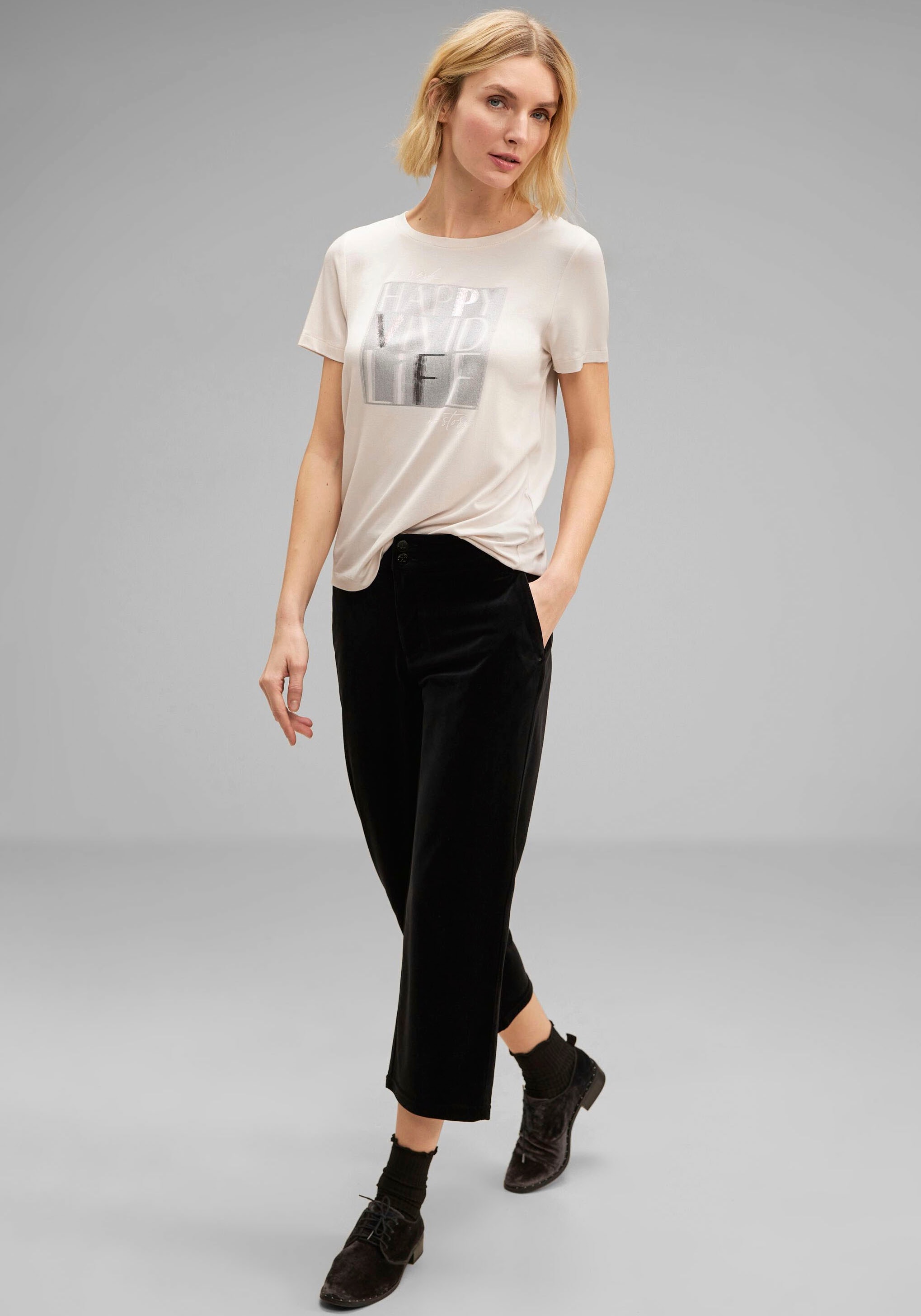 ONE STREET Schweiz online glitzerndem T-Shirt, kaufen Frontprint mit Jelmoli-Versand bei