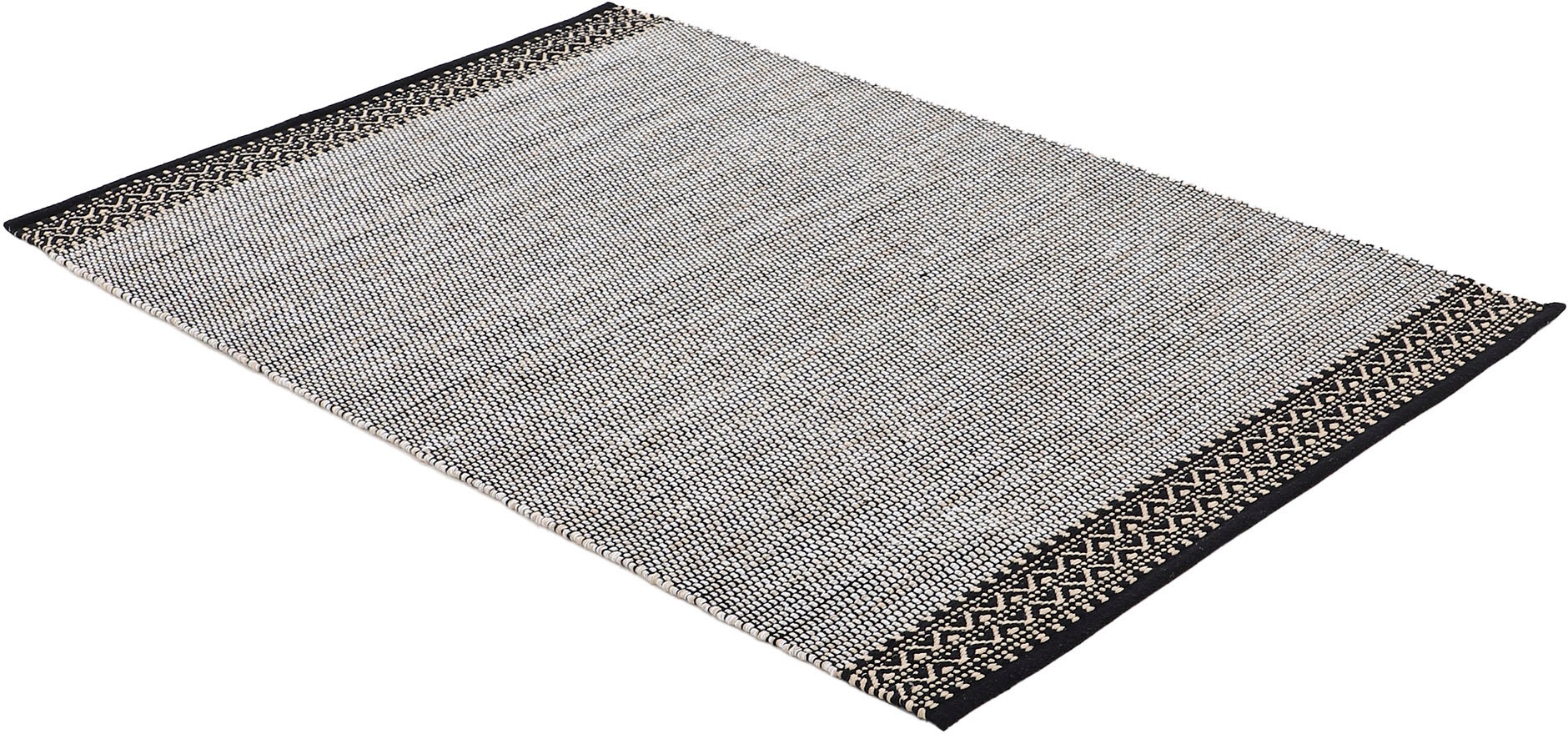 carpetfine Teppich »Kelim Mia,  auch als Läufer erhältlich«, rechteckig, 6 mm Höhe, handgewebt, Baumwolle, Wendeteppich, Fleckerl, Bordüre, Wohnzimmer