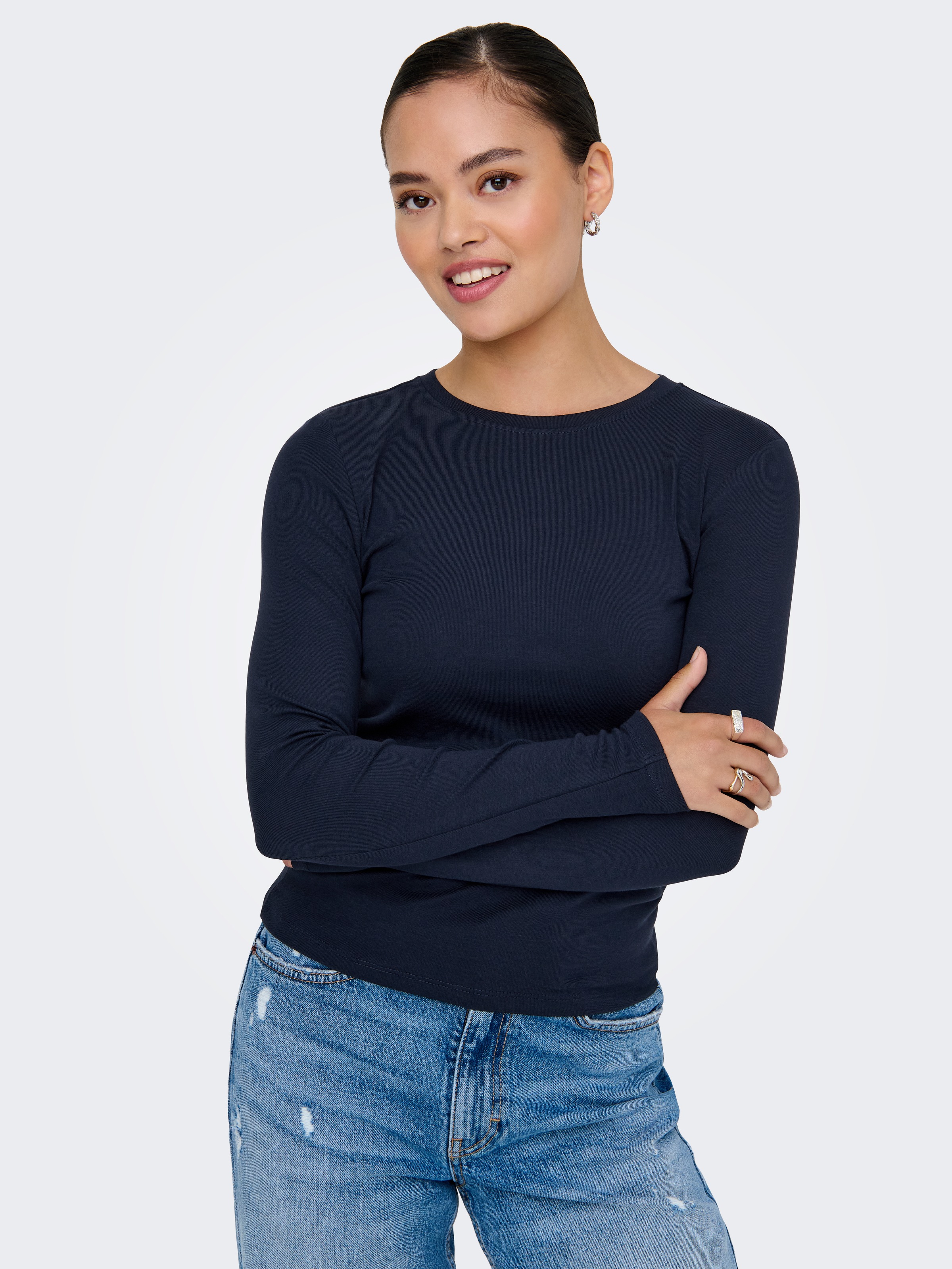 ONLY Langarmshirt »ONLRILEY O-NECK L/S TOP JRS«