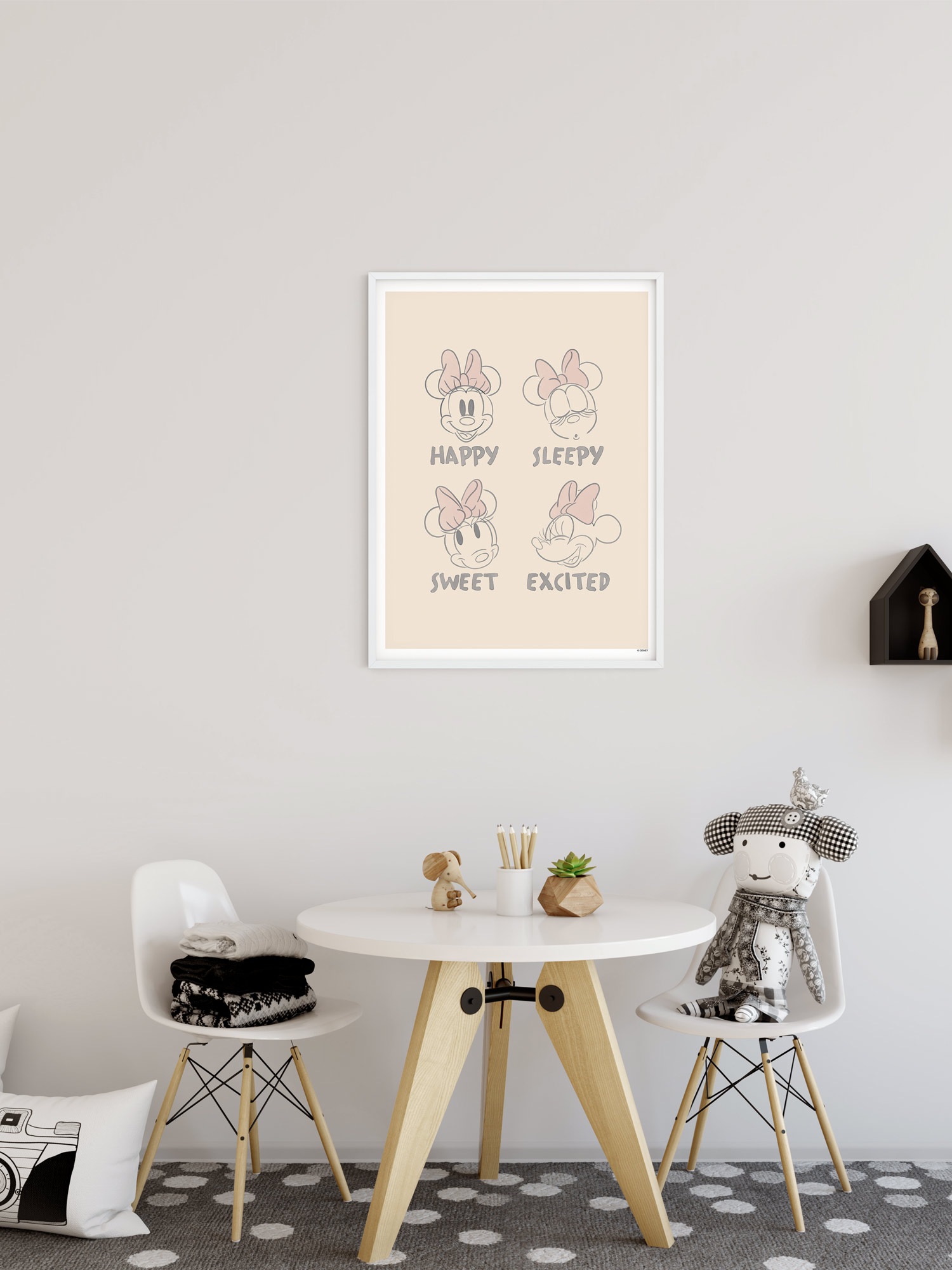 Komar Bild »Minnie Pink Emotions«, Disney, (1 St.), Wandbild zur Dekoration im Kinderzimmer - ohne Rahmen