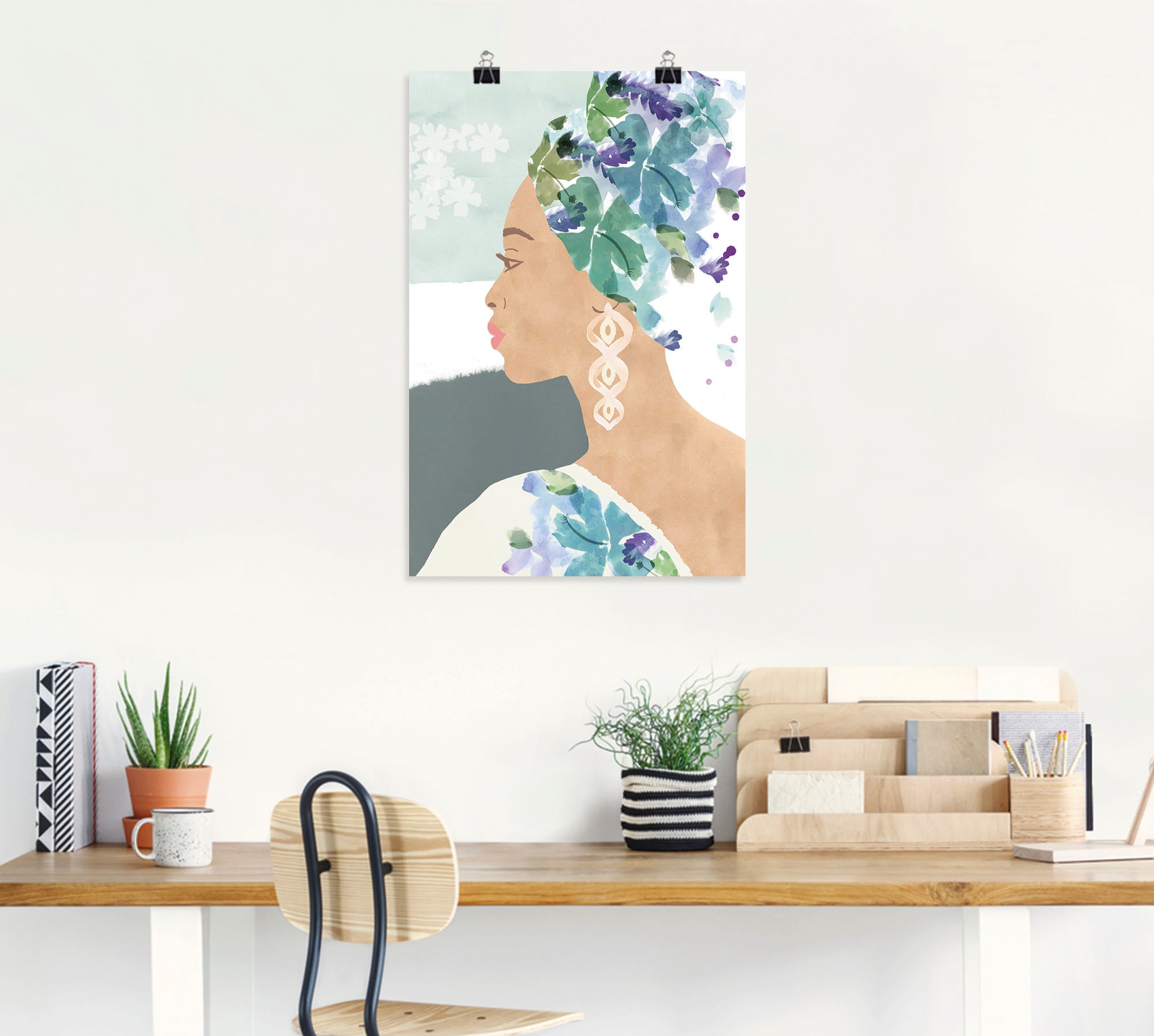 Artland Wandbild »Ava in voller Blüte«, Bilder von Frauen, (1 St.), als Alubild, Leinwandbild, Wandaufkleber oder Poster in versch. Grössen