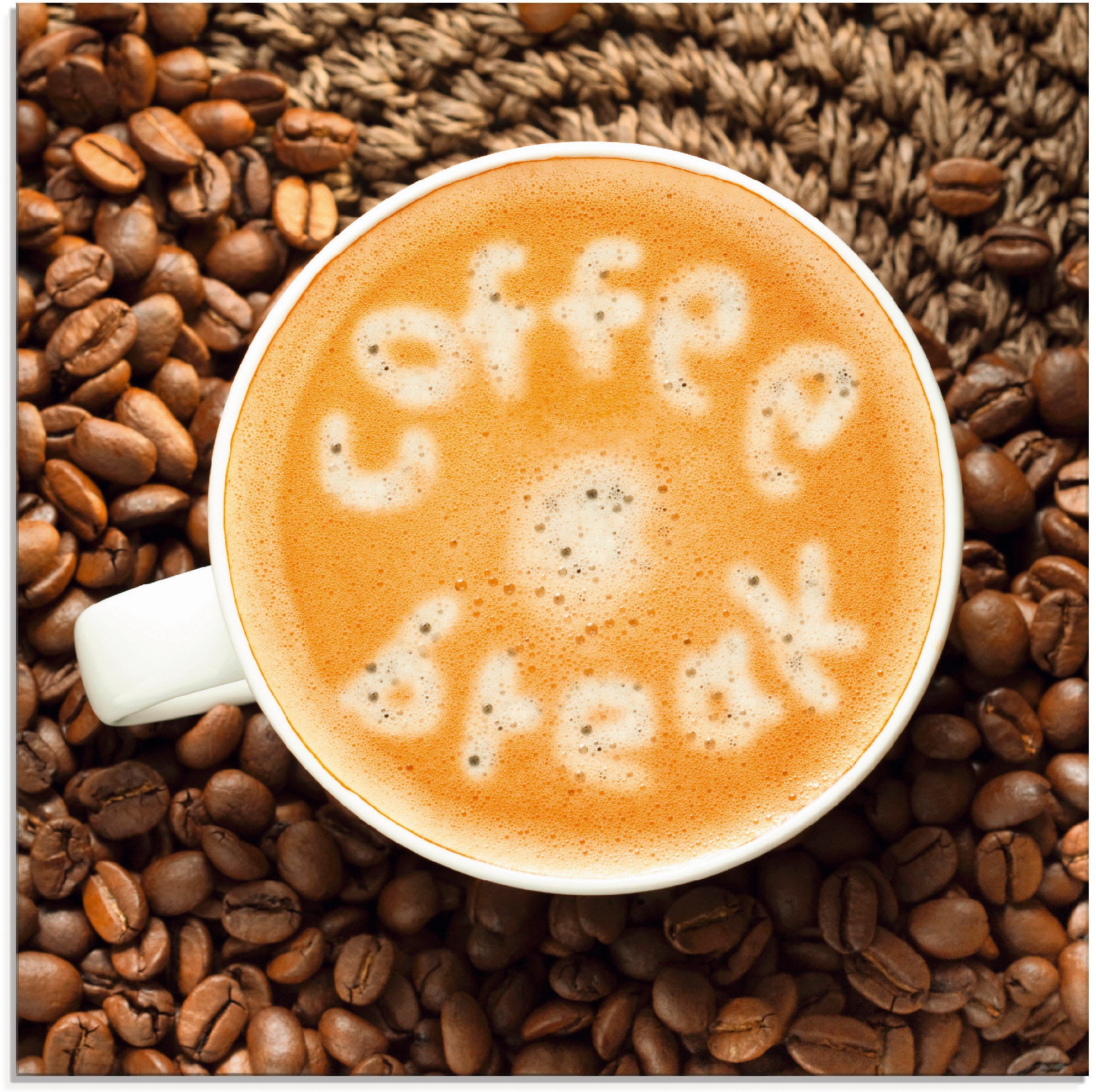 Artland Glasbild »Kaffeepause«, Getränke, (1 St.), in verschiedenen Grössen