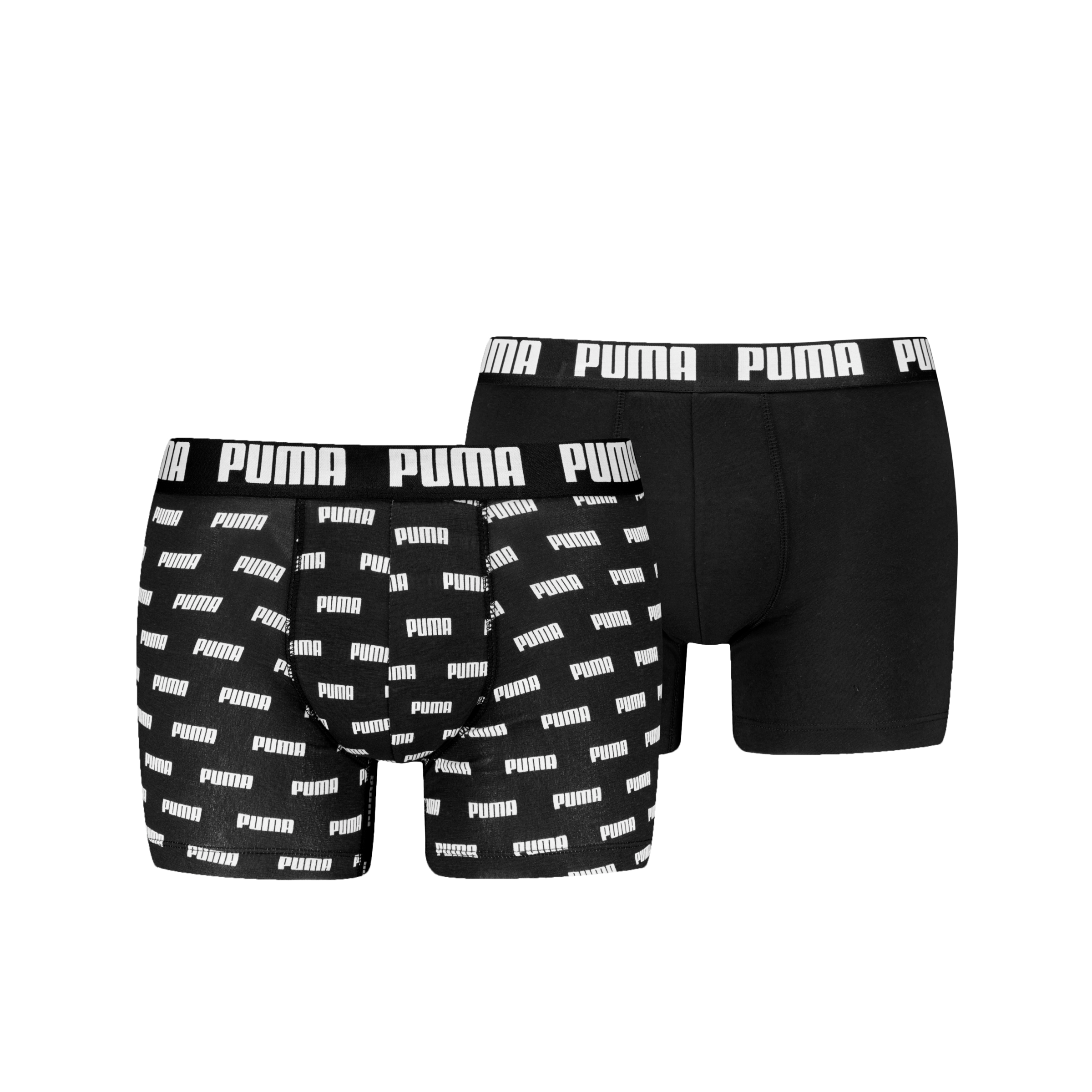 PUMA Boxershorts »PUMA MEN EVERYDAY LOGO PRINT BOXERS 2P« Packung, 2er Pack, 1x uni und 1x allover Logodruck
