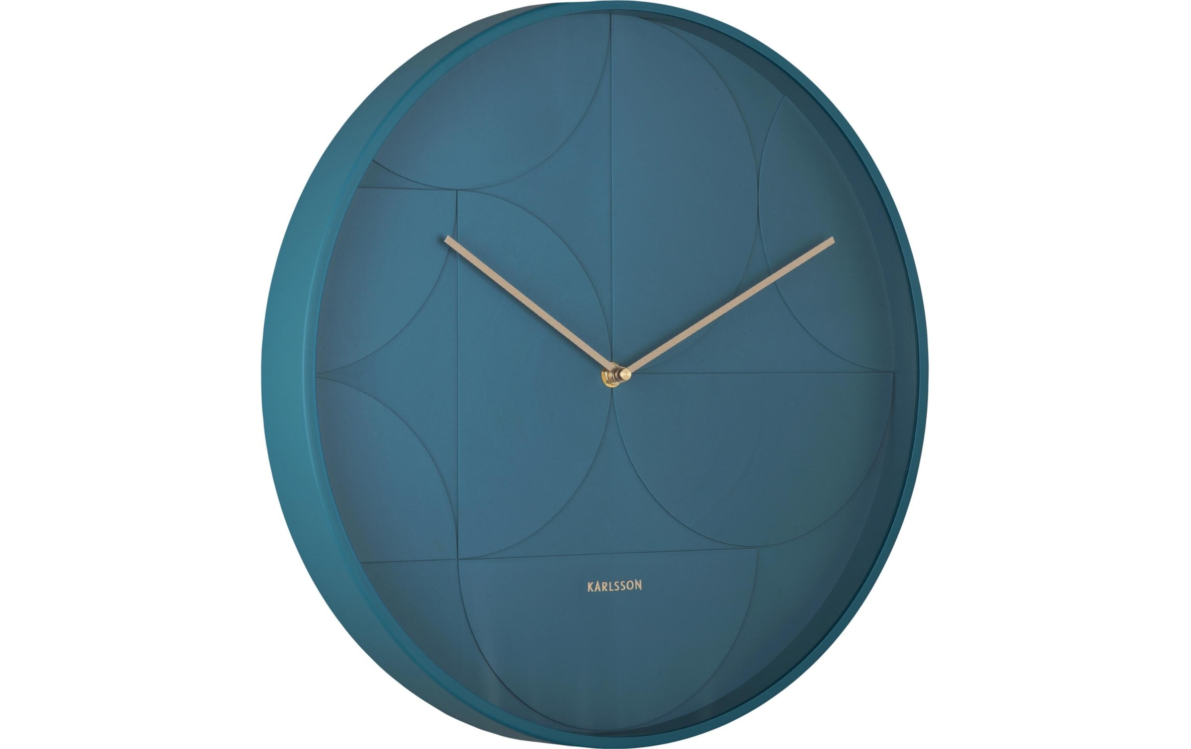 Karlsson Wanduhr »Echelon 40 cm, Dunkelblau«