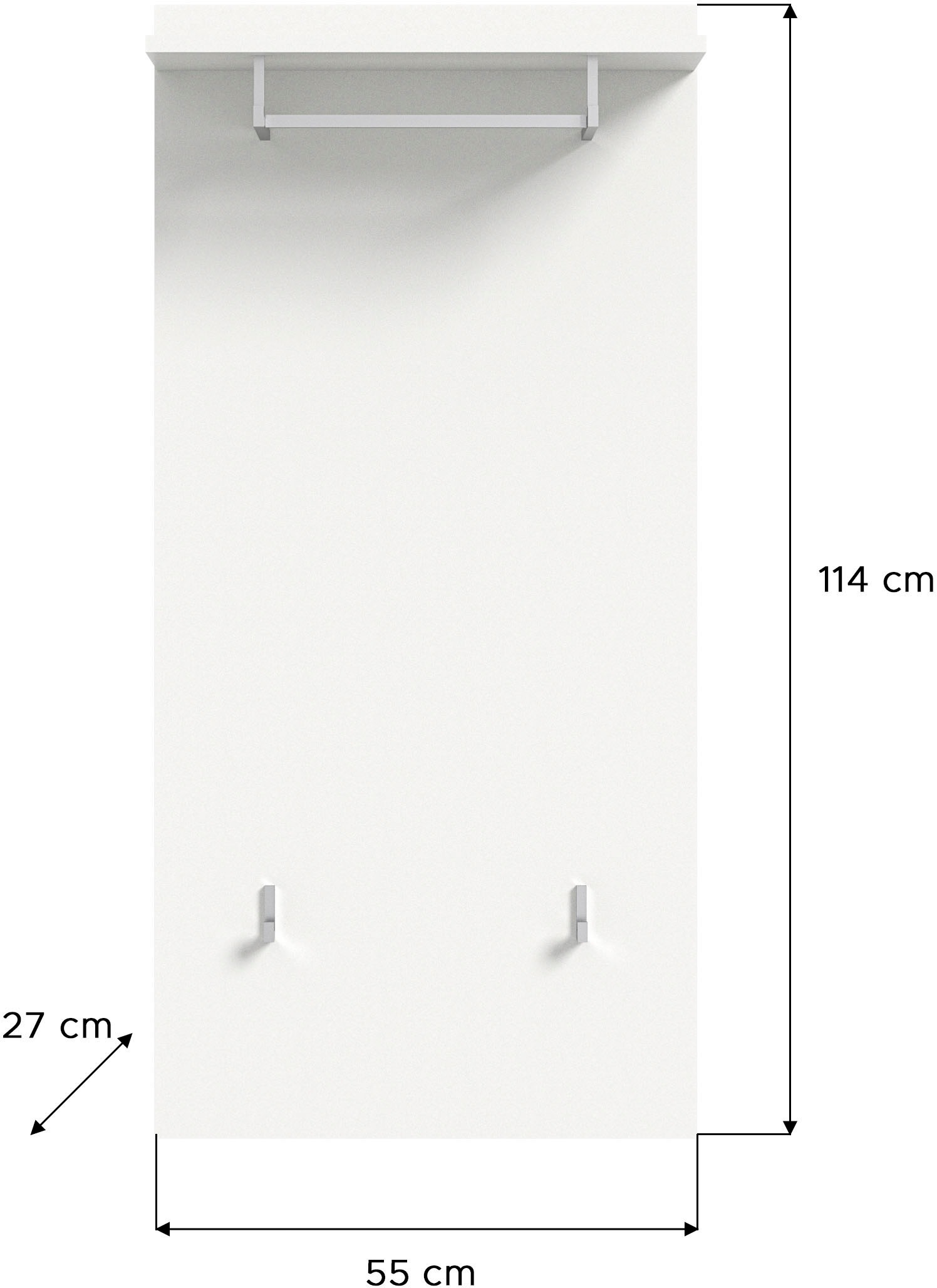 INOSIGN Garderoben-Set »Valge, Breite 180 cm inkl. 15cm Typenabstand, 4-tlg. Set, best. aus:«, (4 St.), 2x Garderobenschrank, 1x Sitzbank und 1x Garderobenpaneel