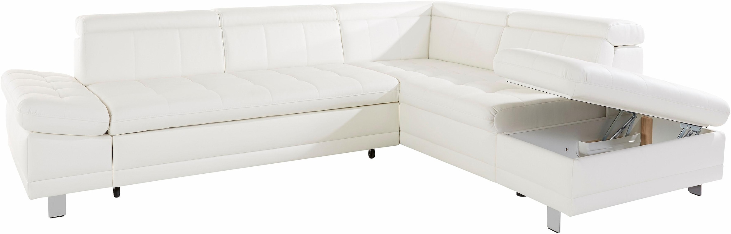 sit&more Ecksofa »Limit L-Form«, wahlweise mit Bettfunktion und Bettkasten
