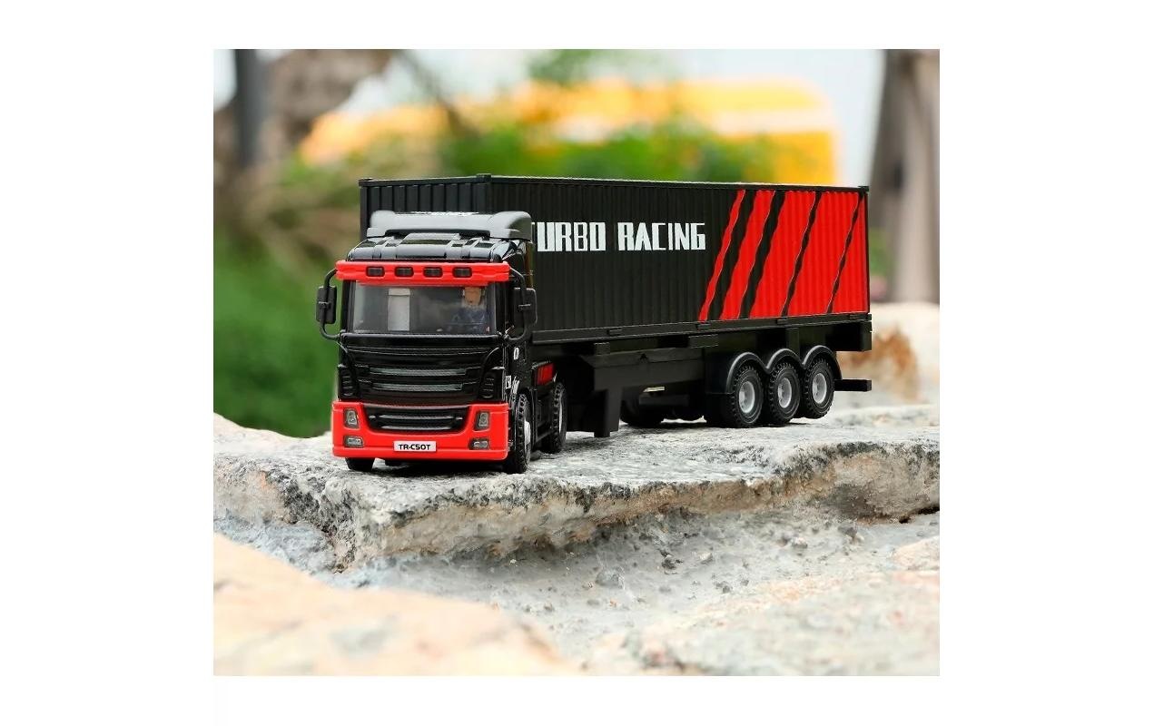 RC-LKW »Turbo Racing Lastwagen C50 mit Anhänger Schwarz,«
