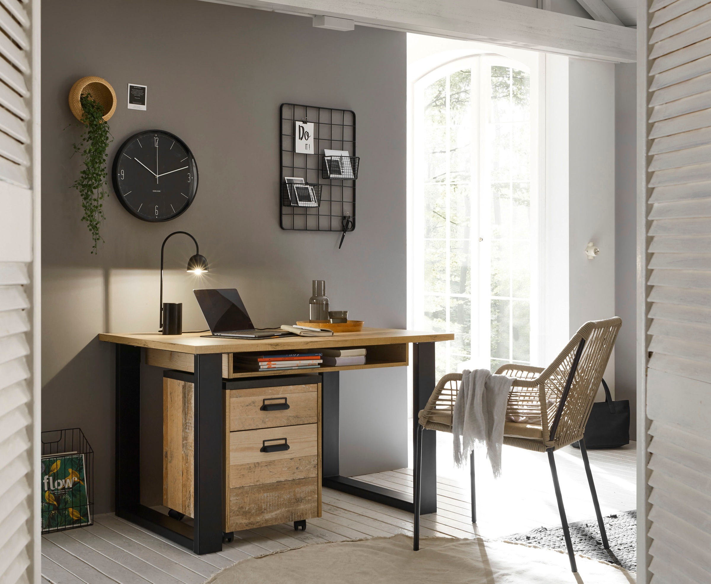 Home affaire Schrank-Set Set, (2 165 shoppen cm ca. St.), Büromöbel aus Metall, »SHERWOOD«, | mit online Jelmoli-Versand Breite Apothekergriffen