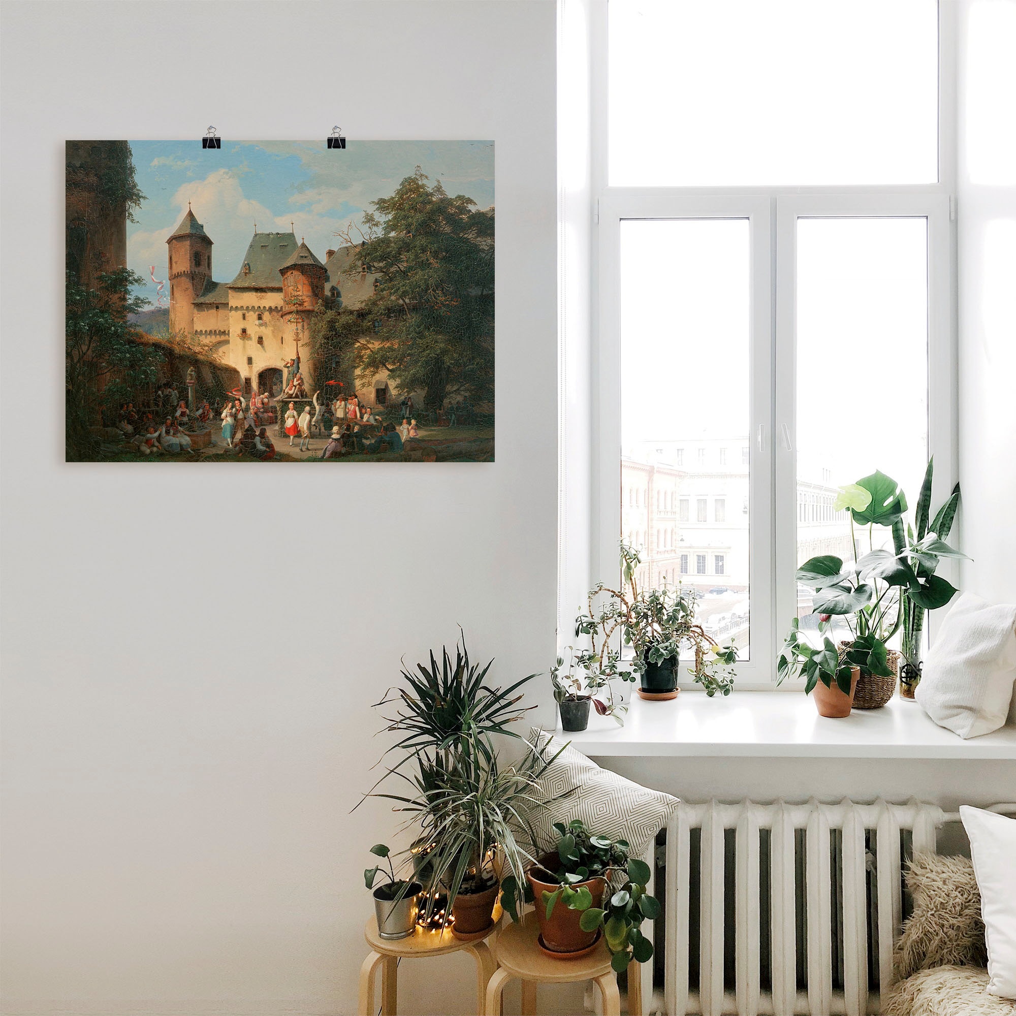 Artland Kunstdruck »Festszene im Vorhof einer Burg«, historische Ereignisse, (1 St.), als Alubild, Leinwandbild, Wandaufkleber oder Poster in versch. Grössen