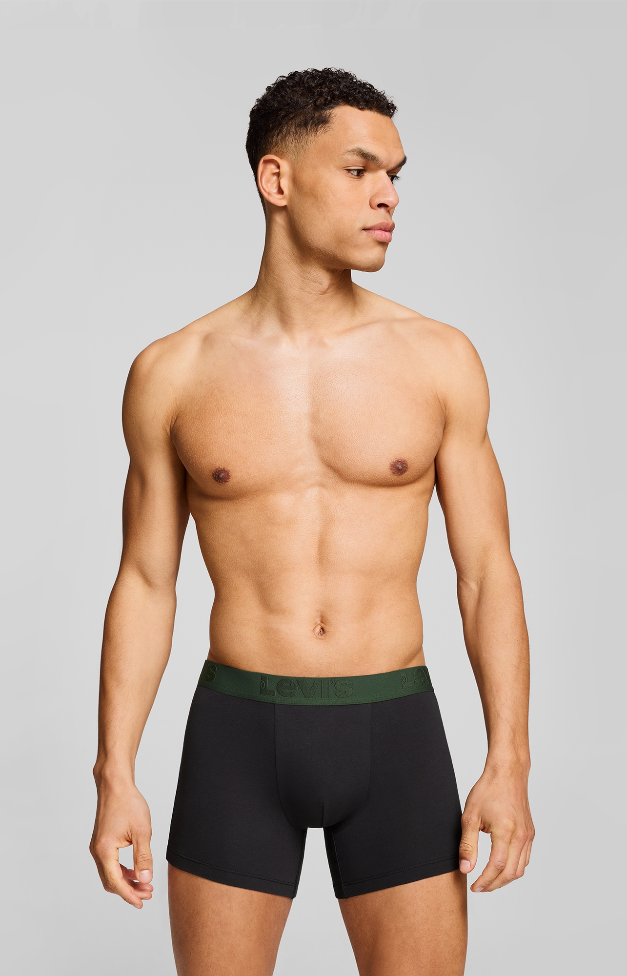 Levi's® Boxershorts »LEVIS MEN PREMIUM BOXER BRIEF 3P«, (3er Pack), mit breitem Logobund