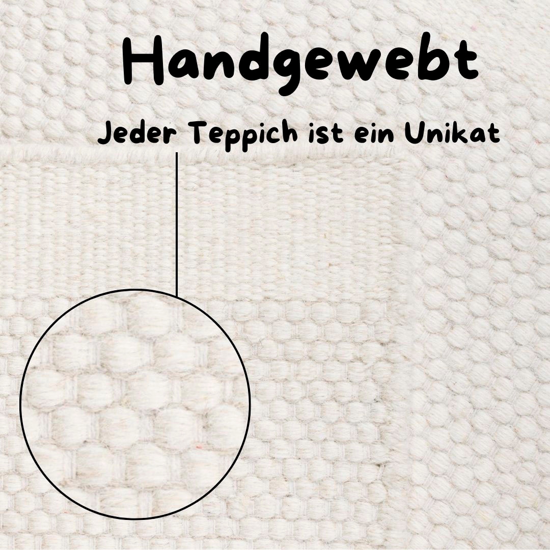 andas Wollteppich »Woolscape 1«, rechteckig, handgewebter Wendeteppich, Uni Farben, reine Wolle, Wohnzimmer