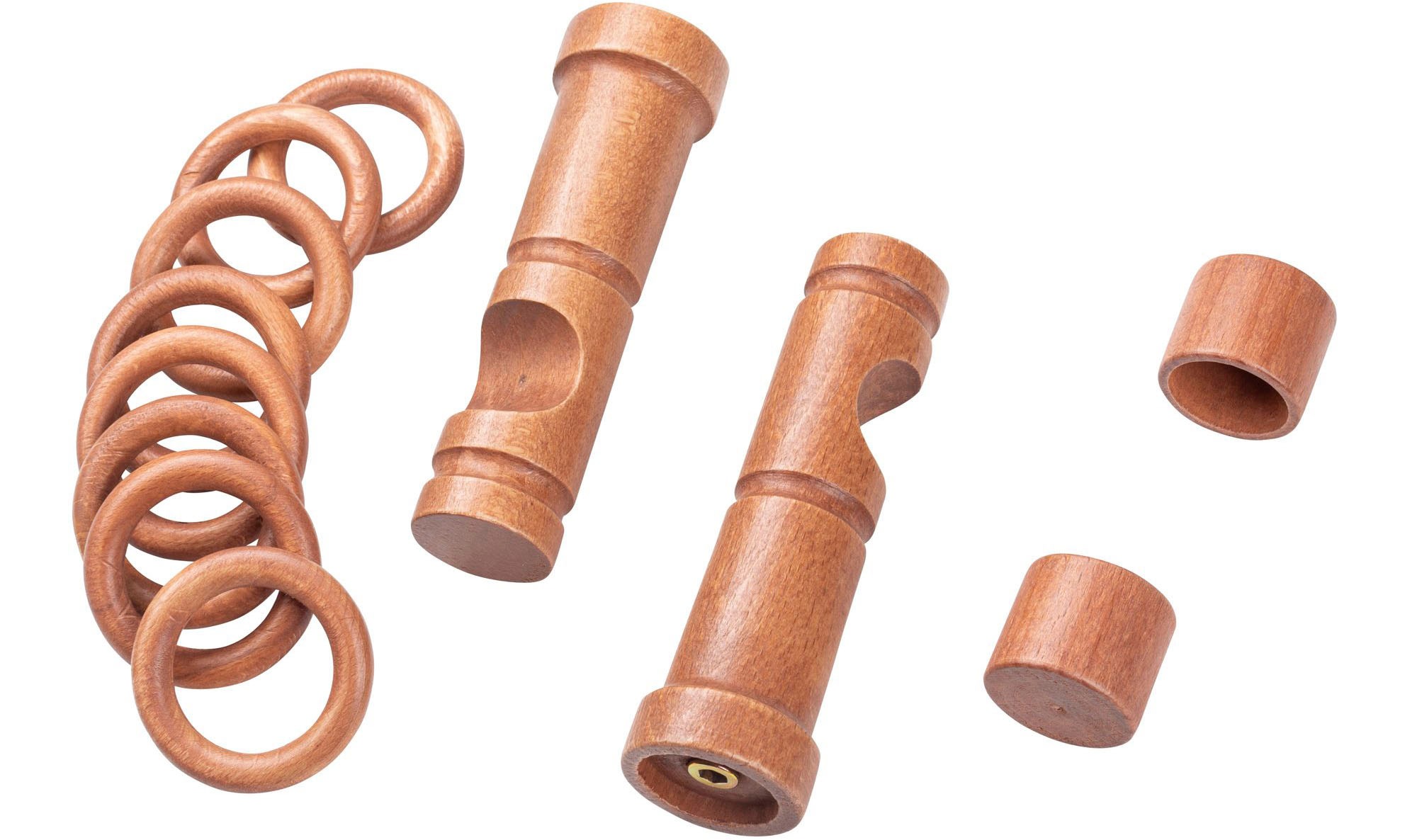 SN DECO GROUP Gardinenstange »Cafiro«, 1 läufig-läufig, Fixmass, 28 mm, Holz, verschiedene Längen und Farben, Komplettset