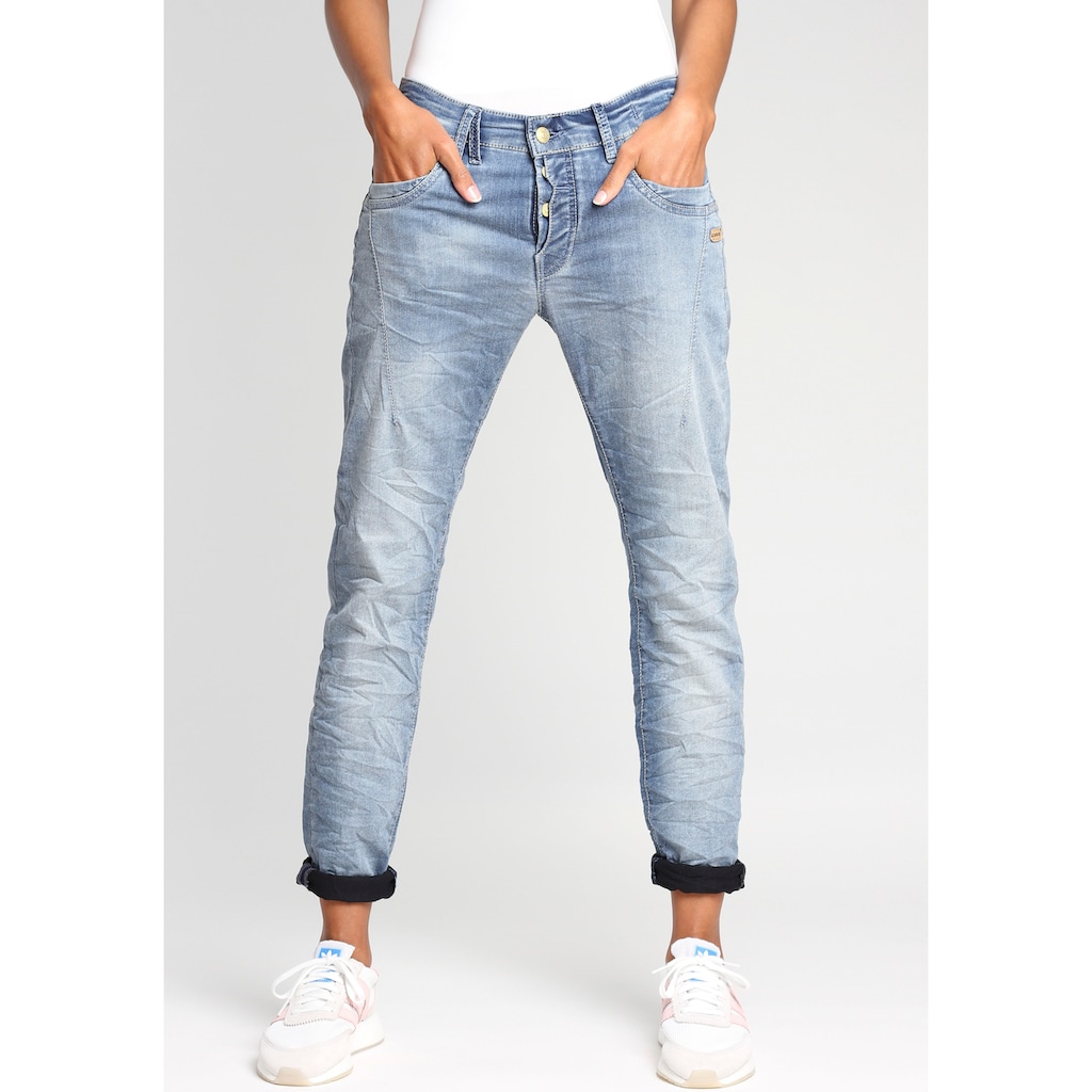 GANG Slim-fit-Jeans »New Georgina«, mit halb verdeckter Knopfleiste