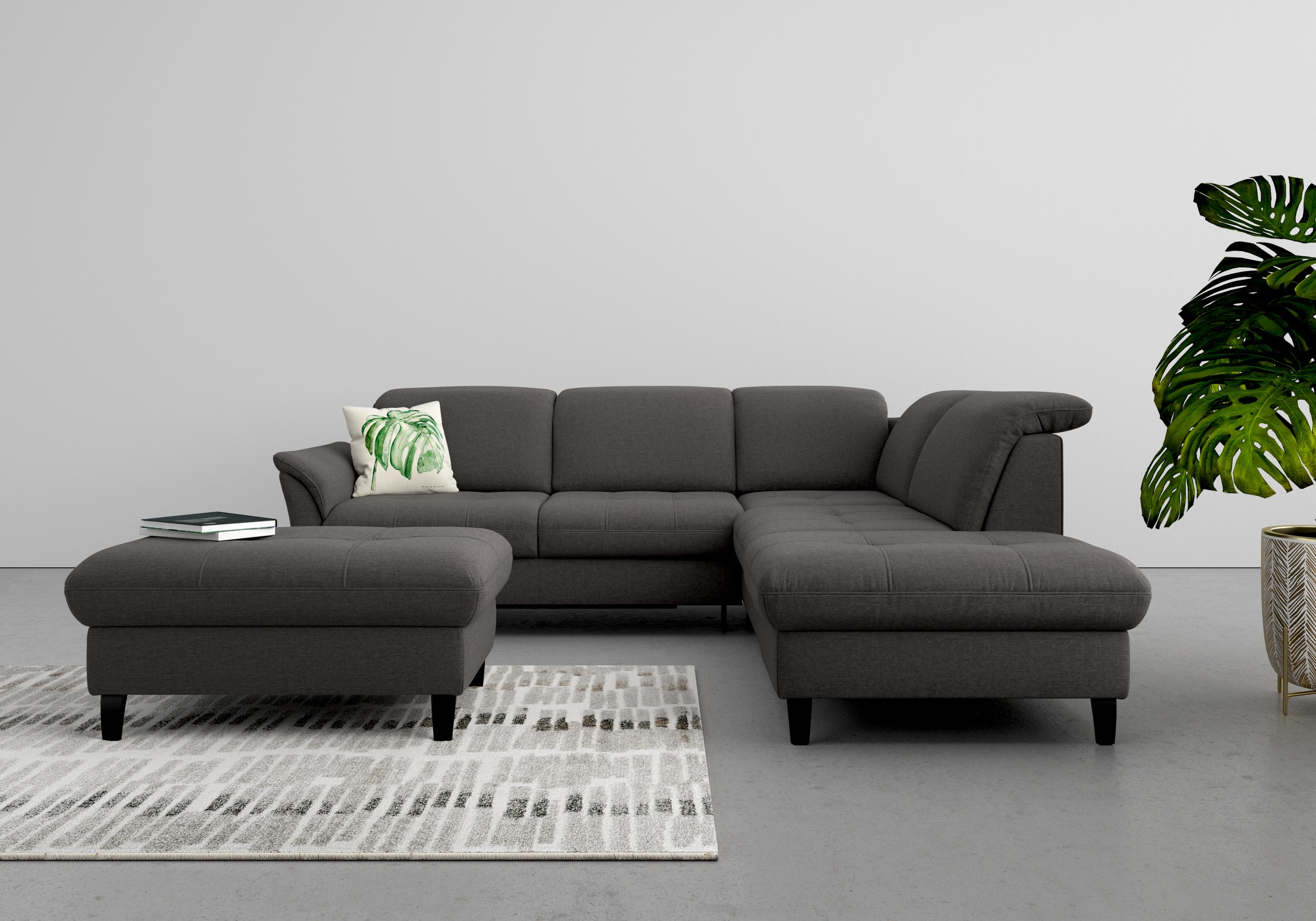 sit&more Ecksofa "Maggiore L-Form" wahlweise mit Kopfteilverstellung, Bettfunktion und Stauraum
