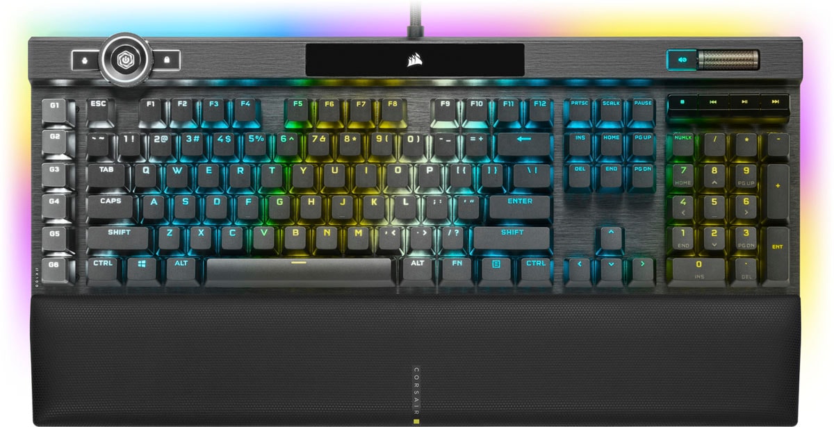 Corsair Gaming-Tastatur »Corsair K100 RGB«, (Handgelenkauflage-Multimedia-Tasten-programmierbare G-Tasten)