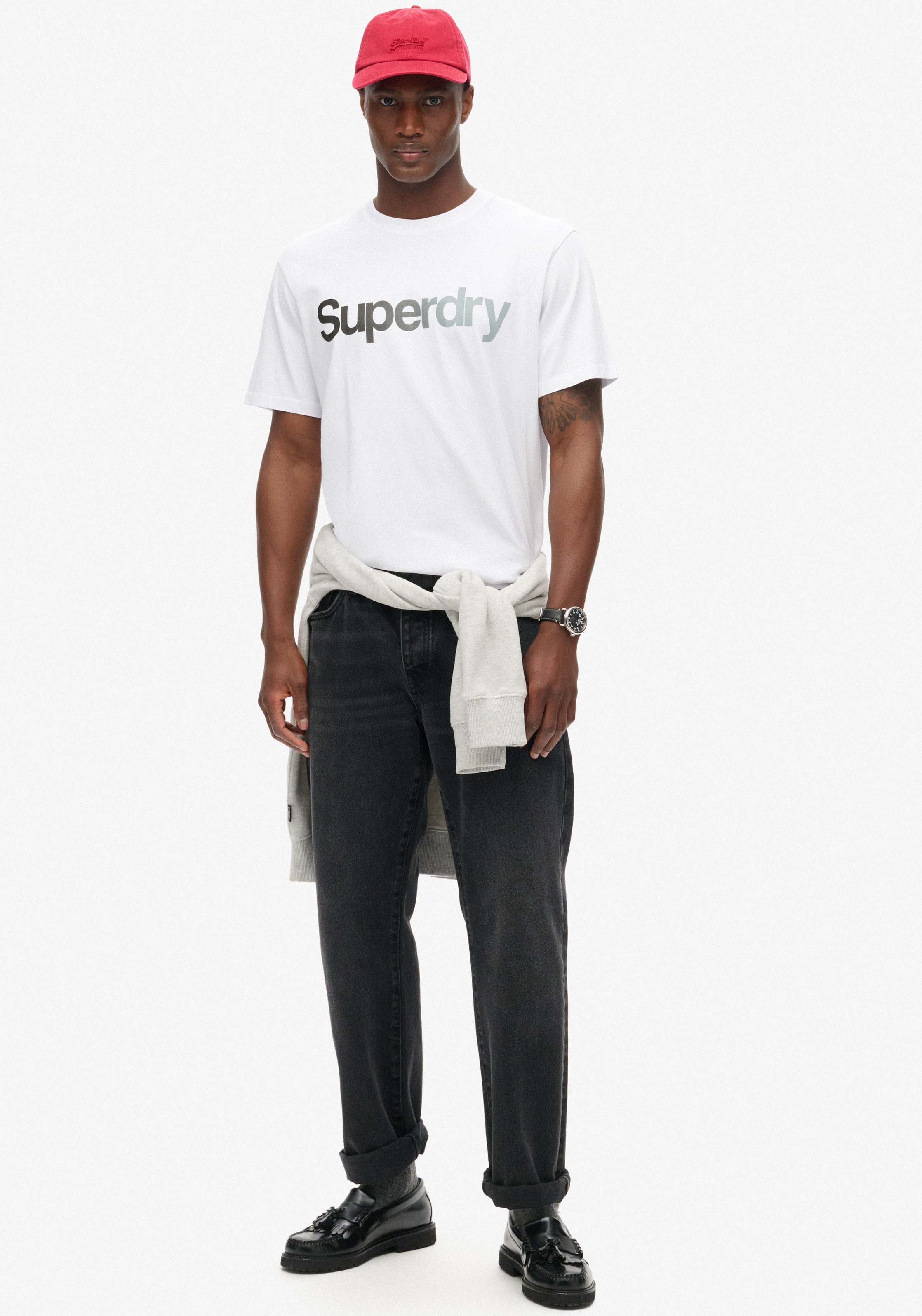 Superdry Rundhalsshirt »CORE LOGO FADE LOOSE TEE«