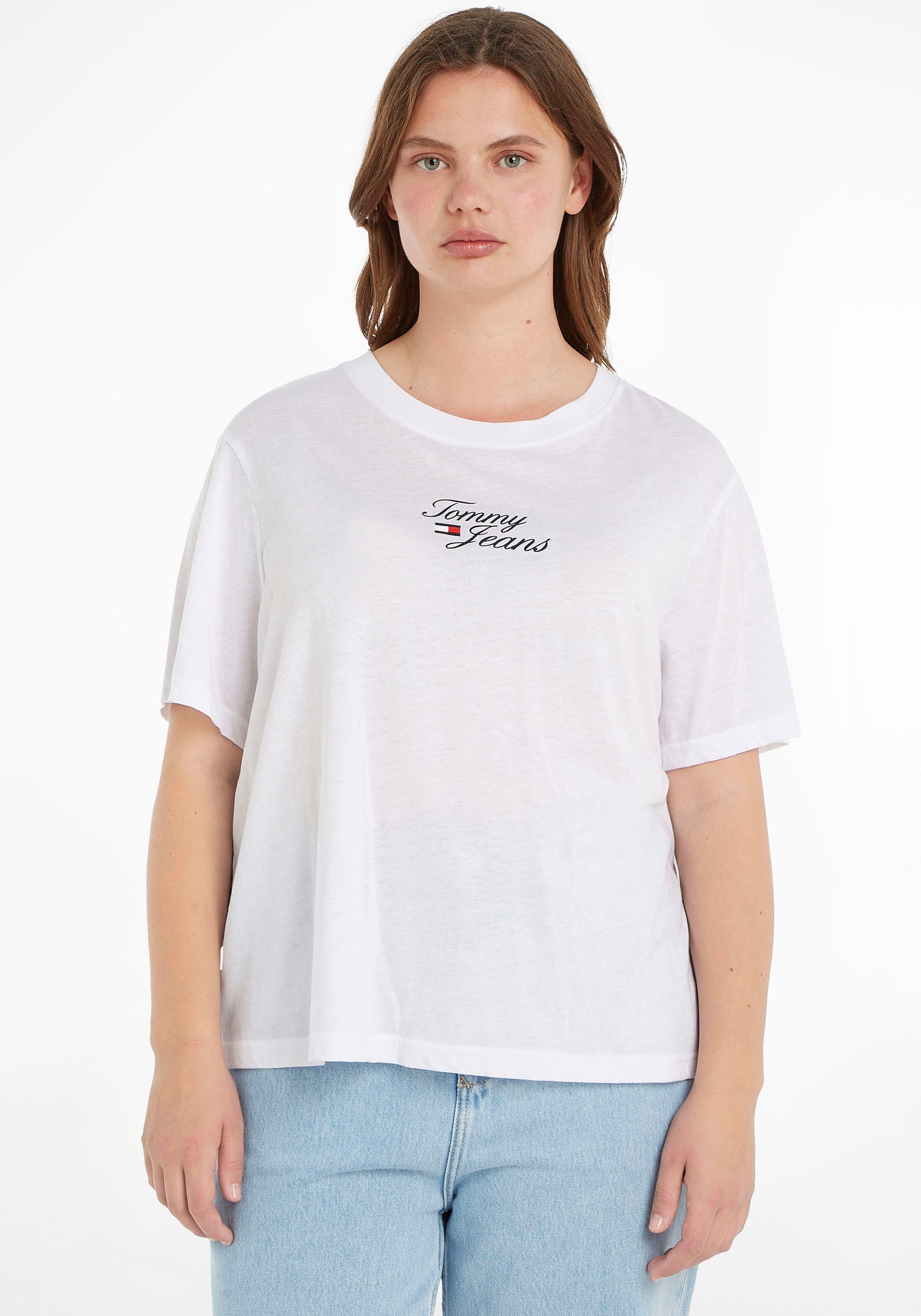 Tommy Jeans Curve T-Shirt »TJW CRV REG ESSENTIAL LOGO 1 SS«, PLUS SIZE CURVE ,mit Tommy Jeans Schriftzug online kaufen | Jelmoli-Versand