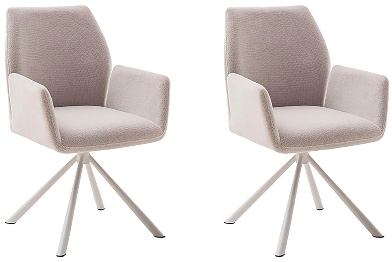 MCA furniture 4-Fussstuhl »BEVERLY«, (Set), 2 St., Chenilleoptik, Esszimmerstuhl,Chenilleoptik,360°drehbar,Sitzhöhe 49cm,belastbar 120kg