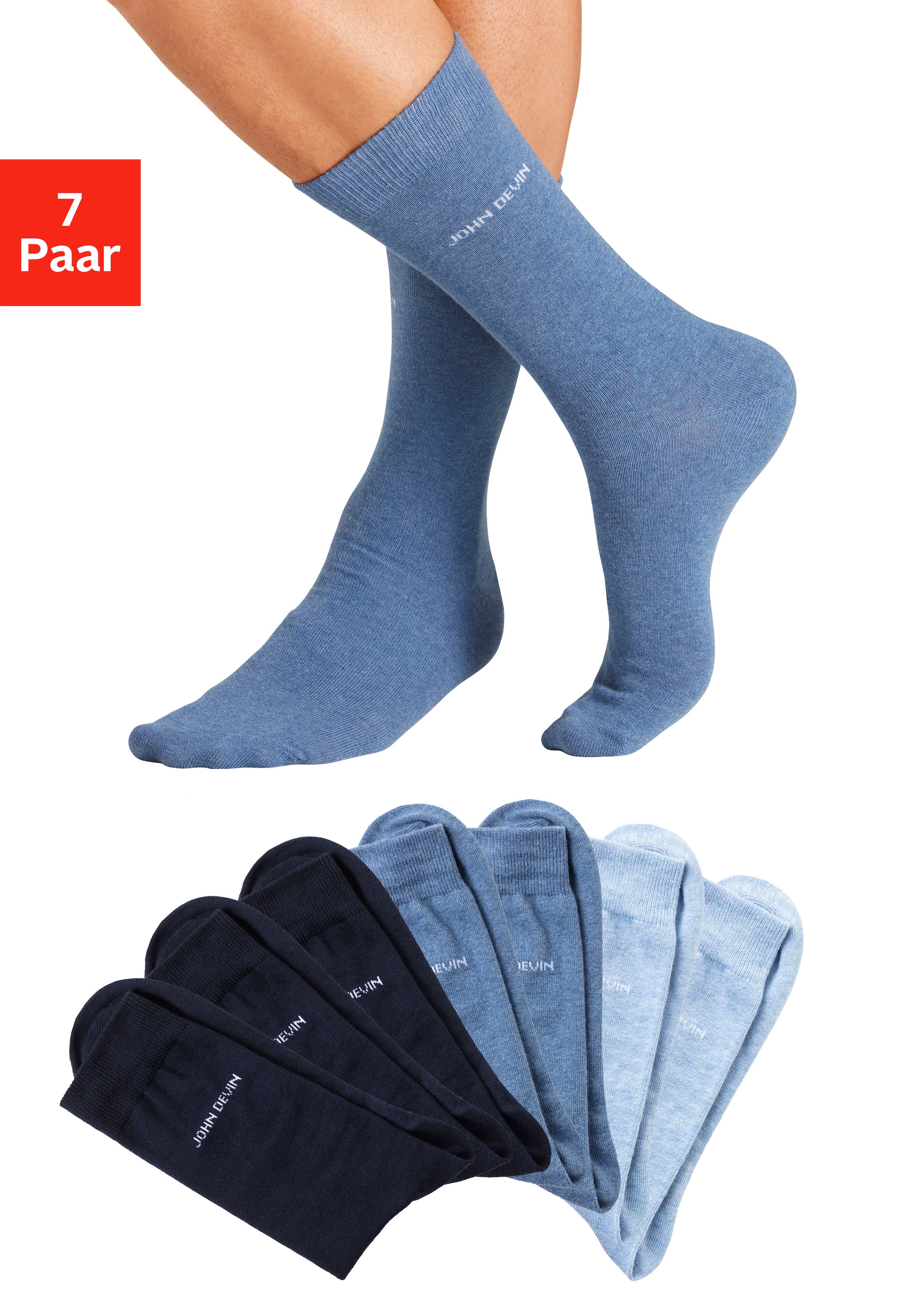 John Devin Basicsocken Packung, 7 Stk. tlg. für jeden Tag