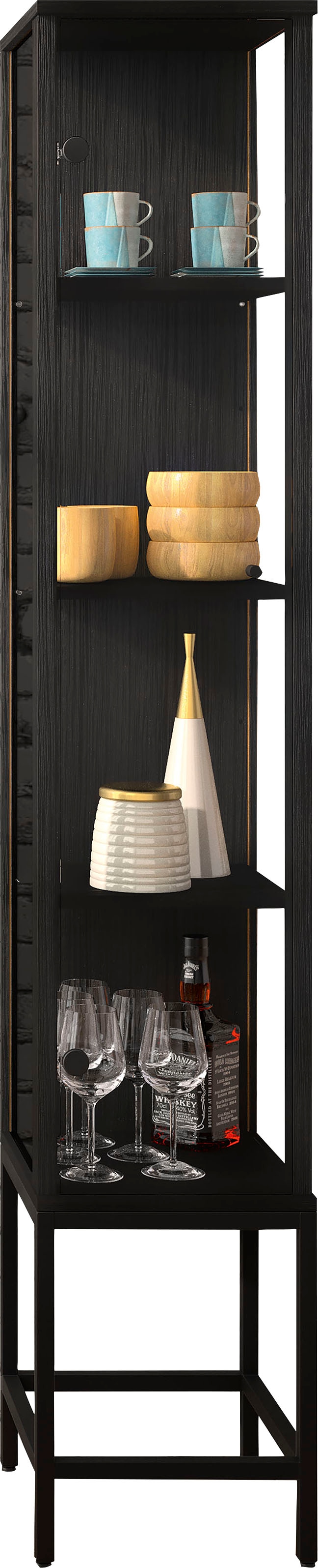 fif möbel Vitrine »STELLA«, abschliessbar Jelmoli-Versand Spiegelrückwand, 2-türig, LED-Beleuchtung, | Weiss, shoppen online