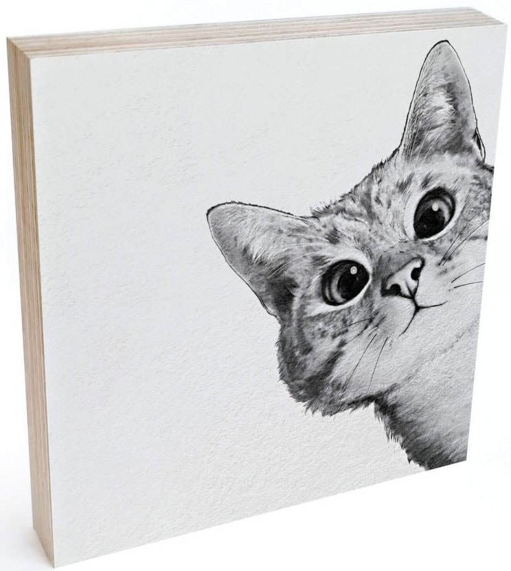 kaufen online Wall-Art Katze | Holzbild Jelmoli-Versand St.) »Tischdeko (1 Holzdeko«,