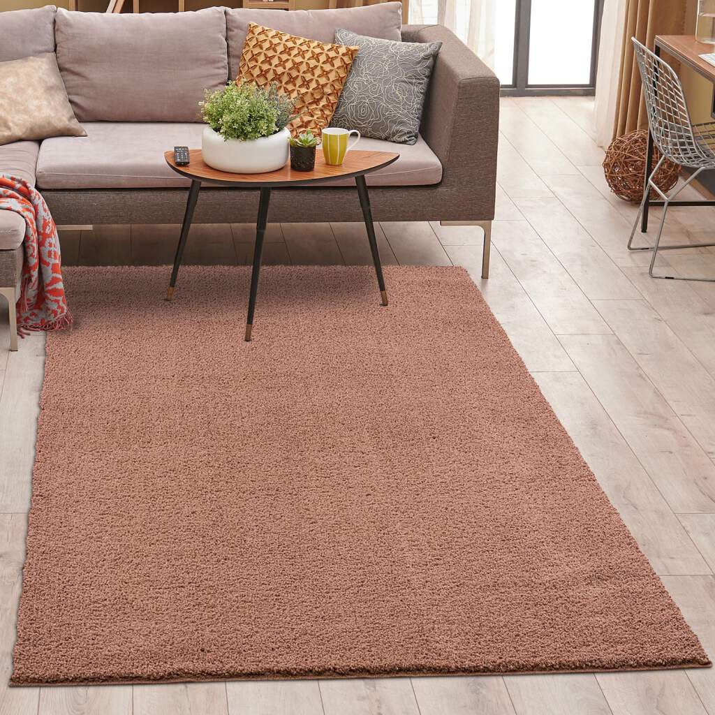 Carpet City Hochflor-Teppich »Plainy«, rechteckig, 30 mm Höhe, Shaggy Polyester Teppich, besonders weich, Uni-Farben