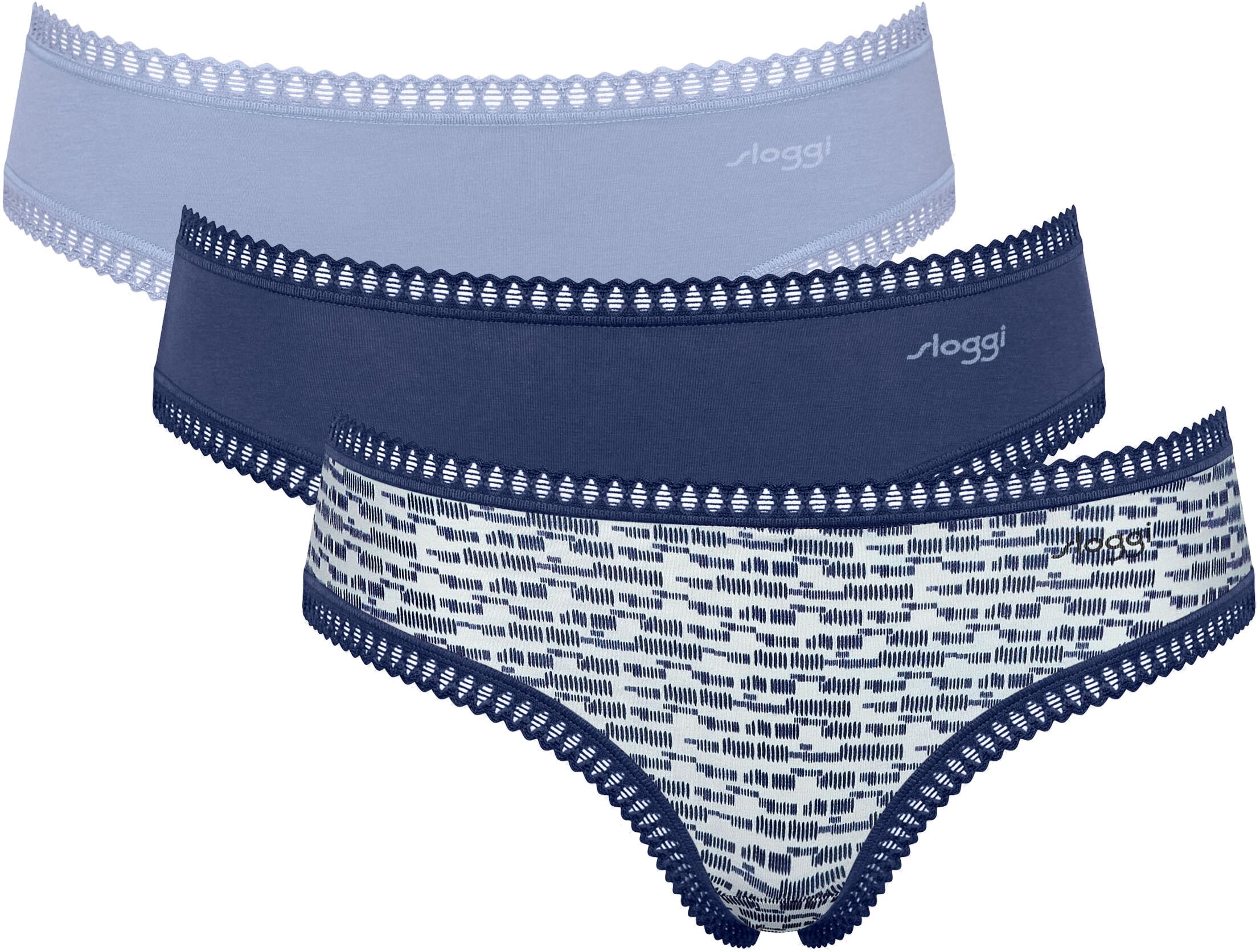 sloggi Hipster "GO Crush" mit Spitzendetails, Multipack