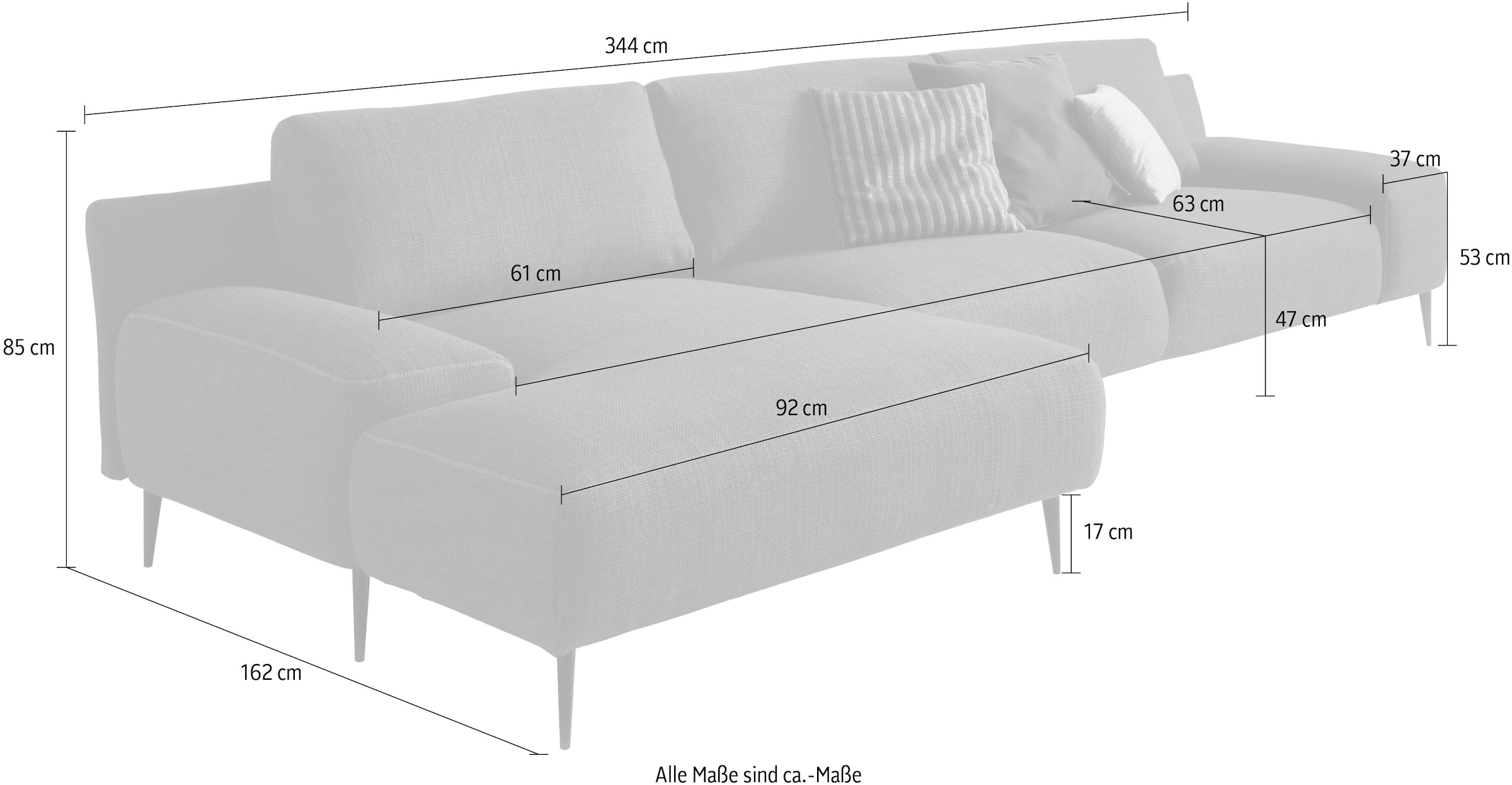 designwerk Ecksofa »Forma L-Form, zeitloses Designsofa mit aktuellem Fuss«, in hochwertiger Verarbeitung & tollem Sitzkomfort