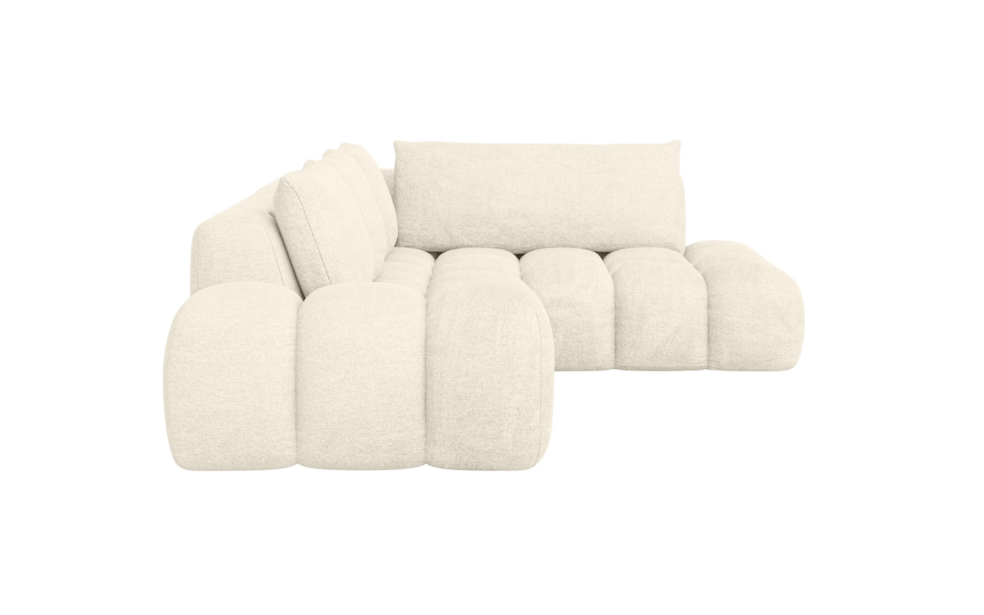 INOSIGN Ecksofa »AZITA klein, L-Form, elegant und bequem Designsofa«, lose Rückenkissen, traumhafte Steppung, Masse B/T/H: 296/176,5/89 cm