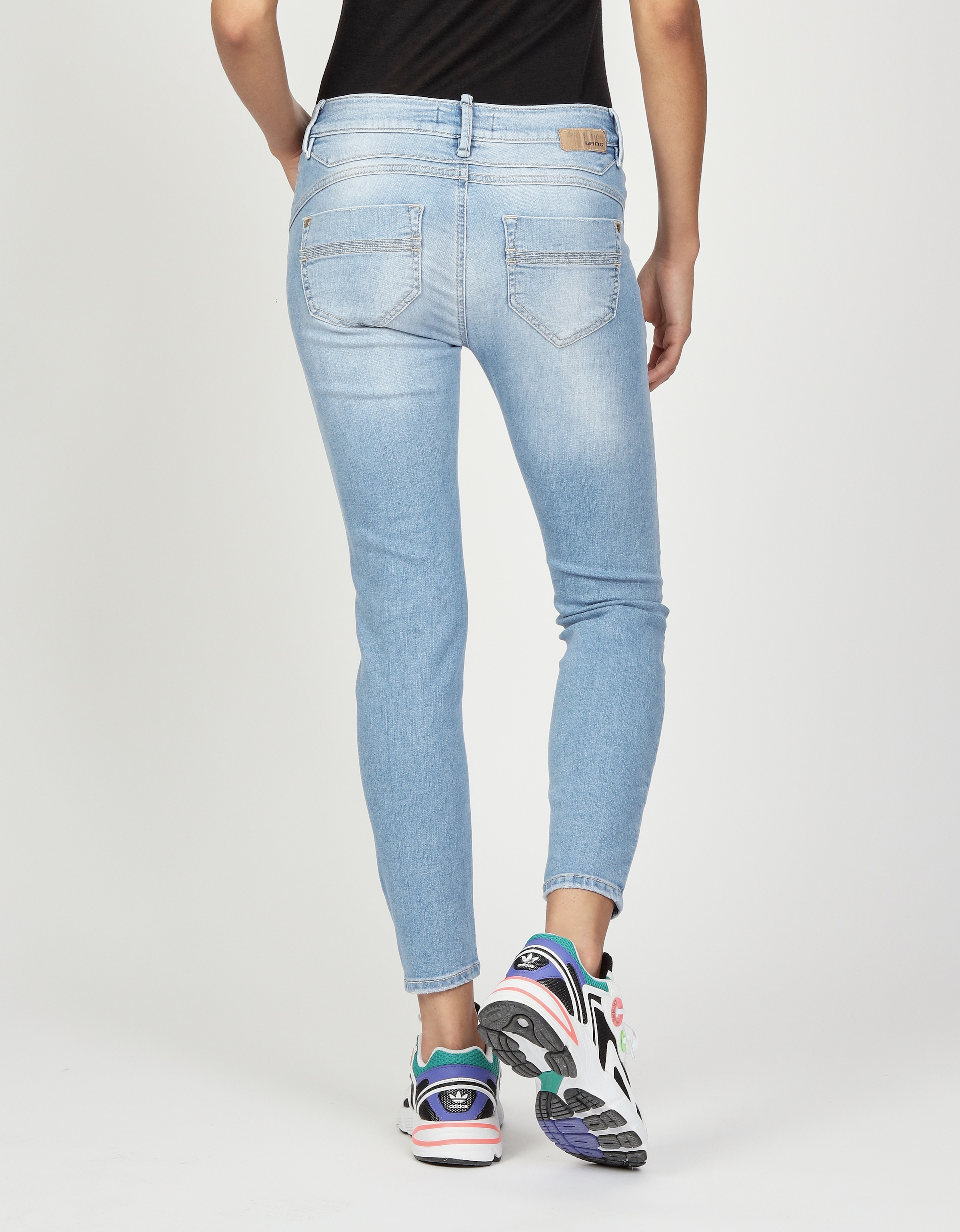 GANG Skinny-fit-Jeans »94NELE X-CROPPED«, mit gekreuzter Gürtelschlaufe