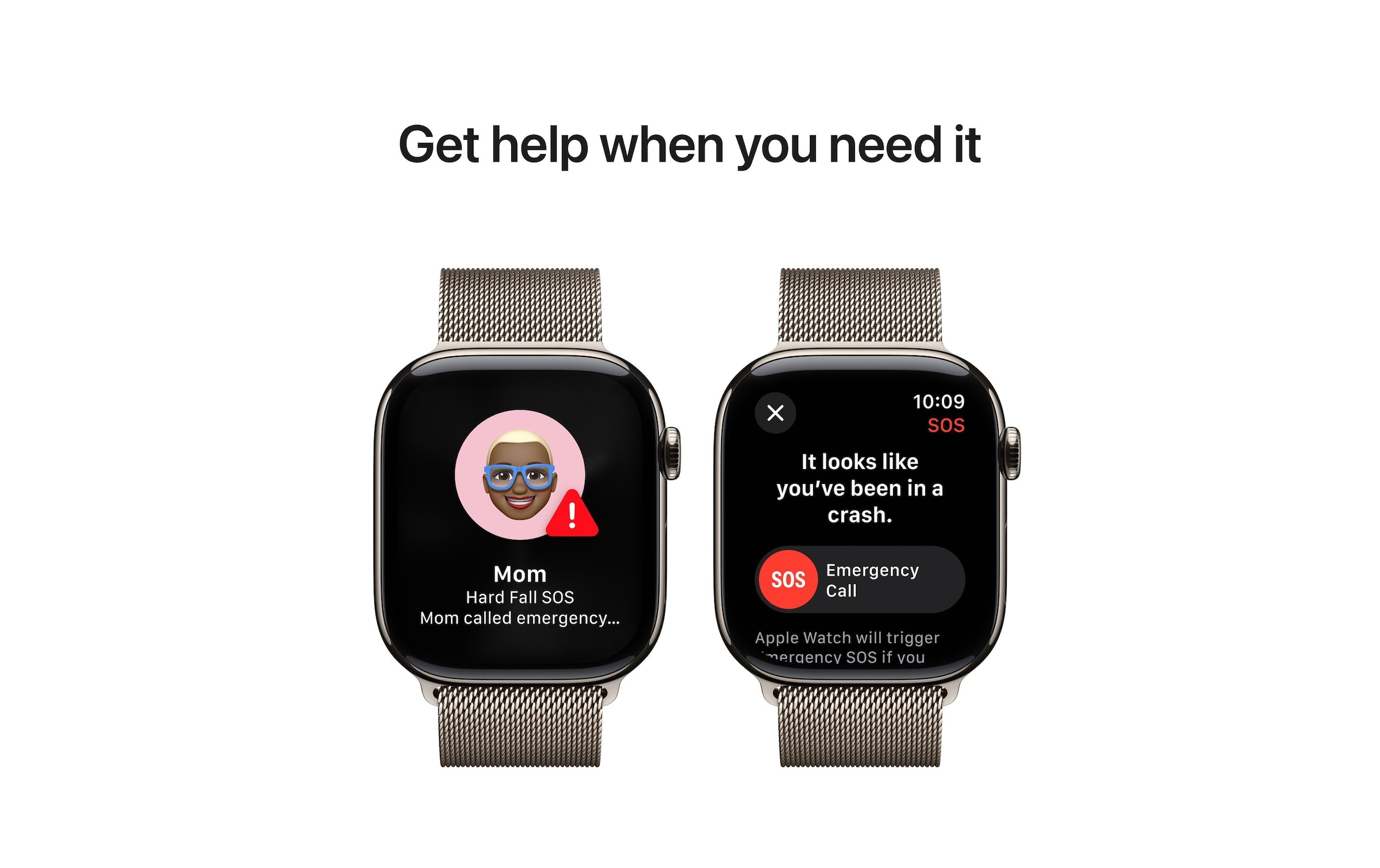 Apple Watch Series 10 Titan, 46 mm, GPS + Cellular, Milanese Loop M/L, Natur