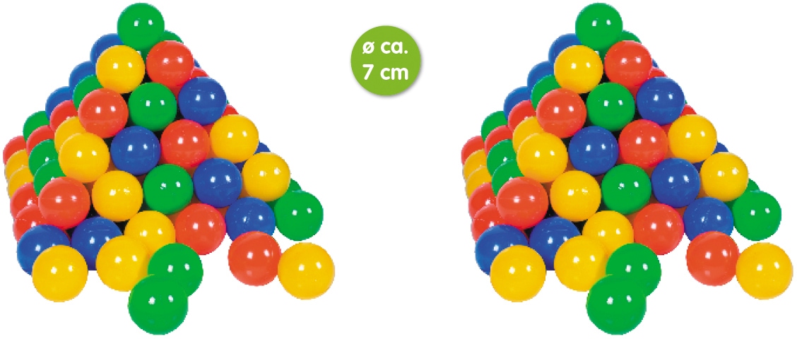 Knorrtoys® Bällebad-Bälle »200 Stück, colorful, Ø ca. 7 cm«, (200 St.)