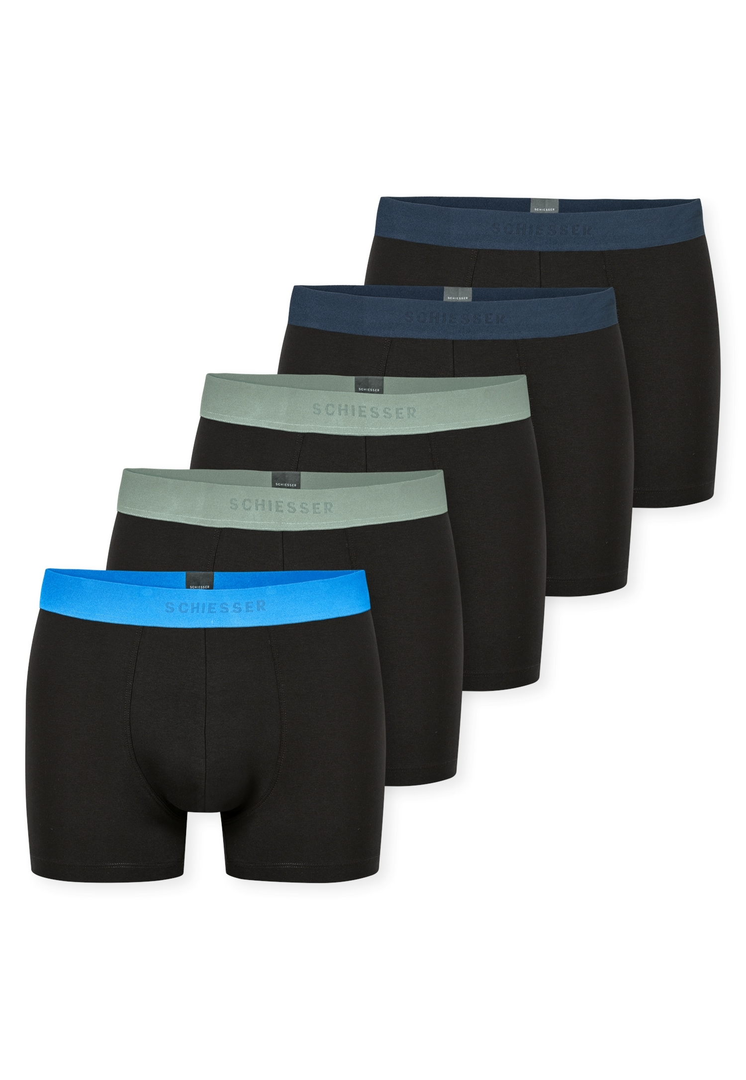 Schiesser Boxershorts »95/5 Multipacks« 5er Pack, ohne Eingriff, angenehm weich