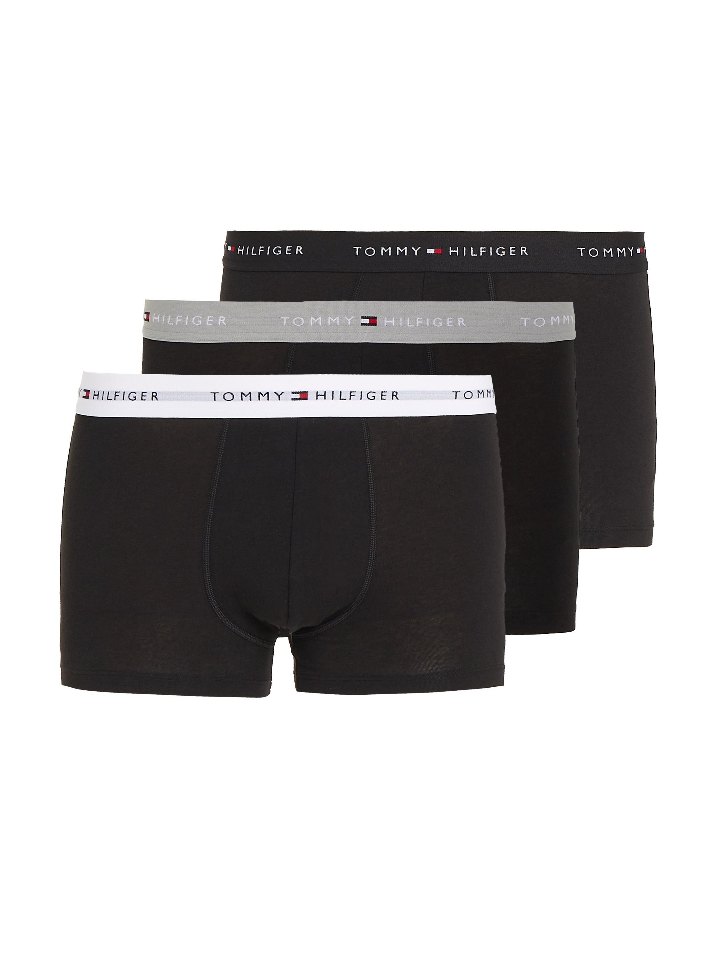 Tommy Hilfiger Underwear Trunk »TRUNK 3 PACK« 3 Stk. mit kontrastfarbenem Logobund