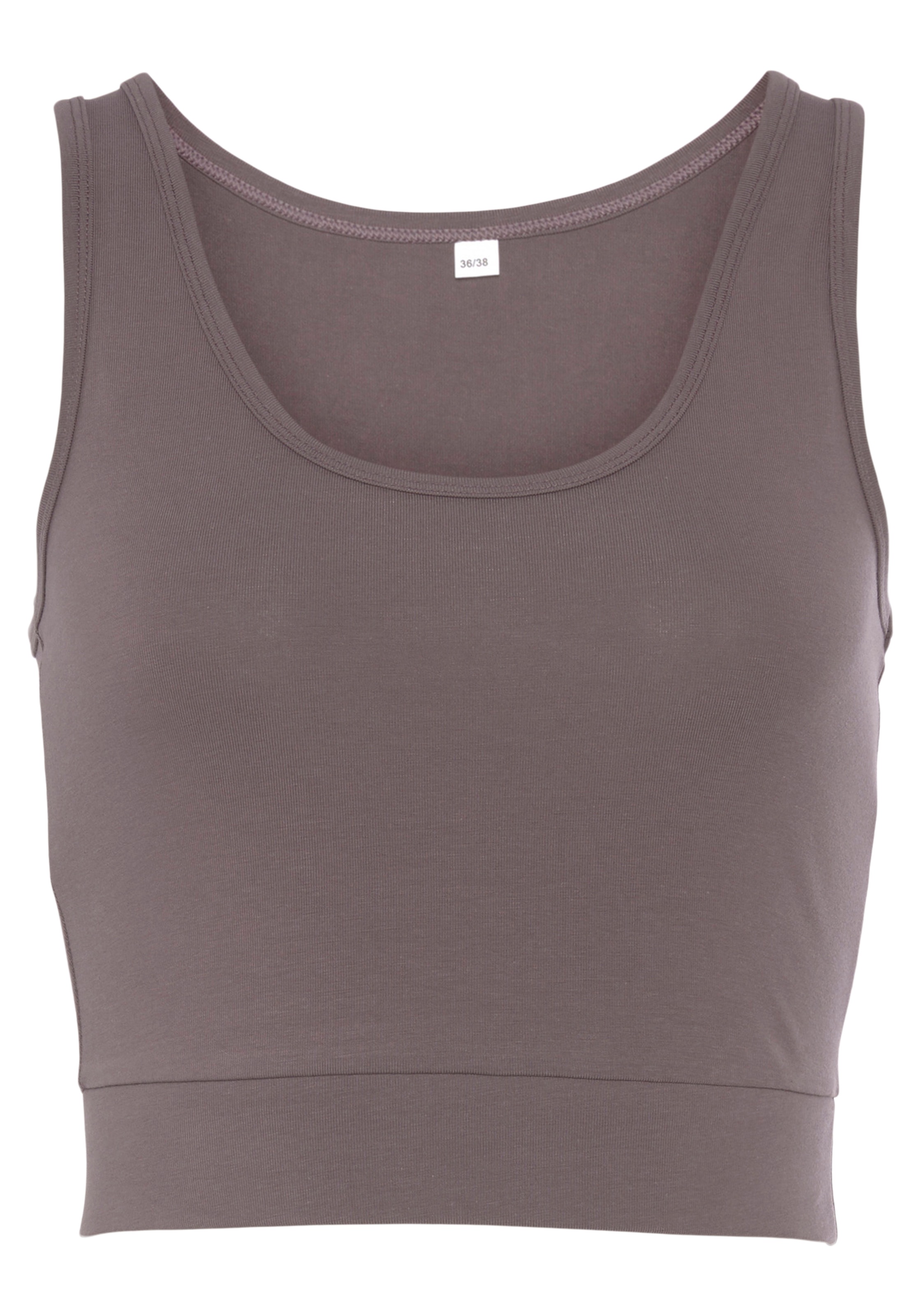 LASCANA ACTIVE Sporttop »-Basic-Crop-Top«, mit breiten Trägern