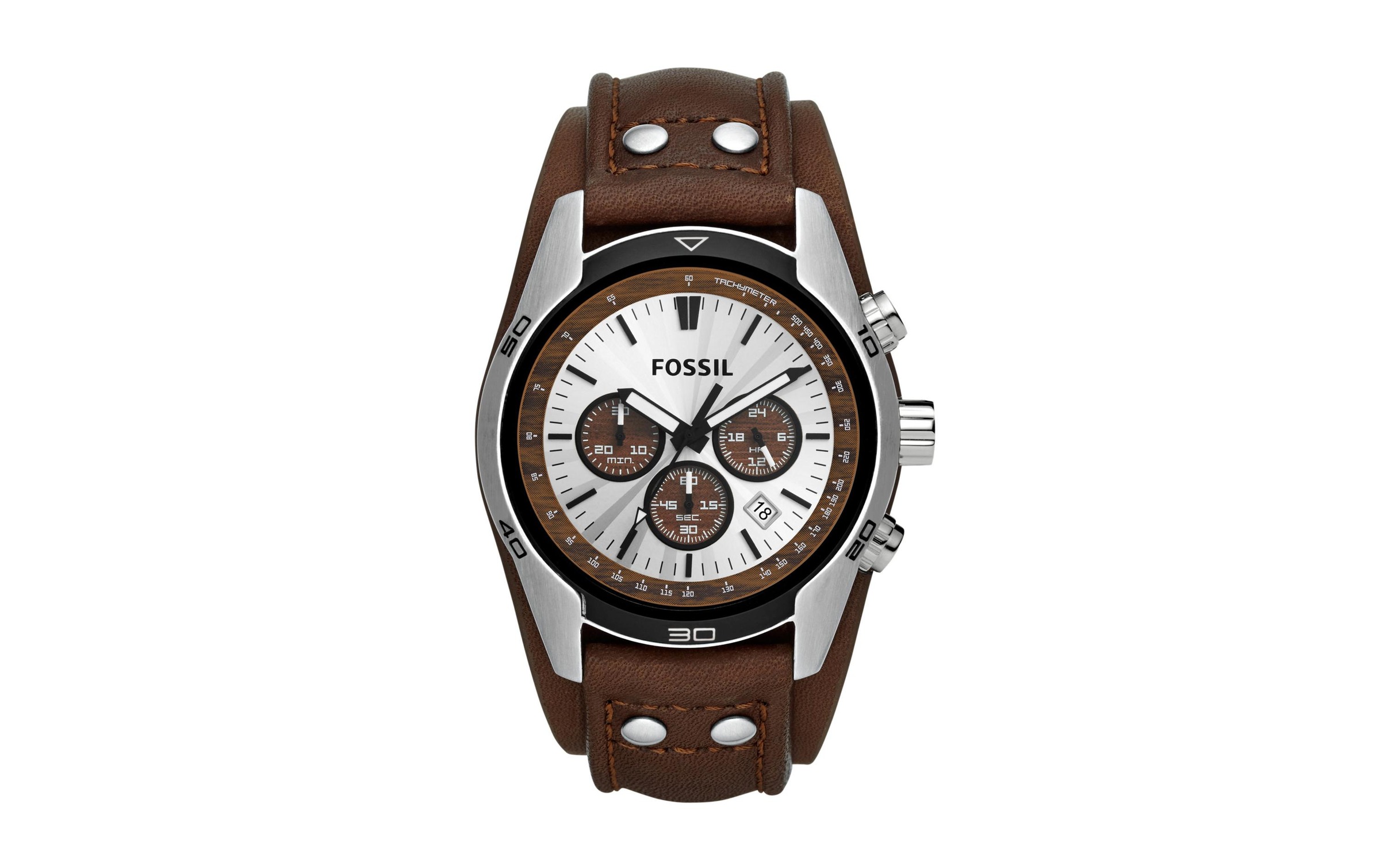 Fossil Chronograph »Armbanduhr Spring Coachman CH2565«, Band ist wechselbar. Die Uhr ist nicht zum Tauchen geeignet